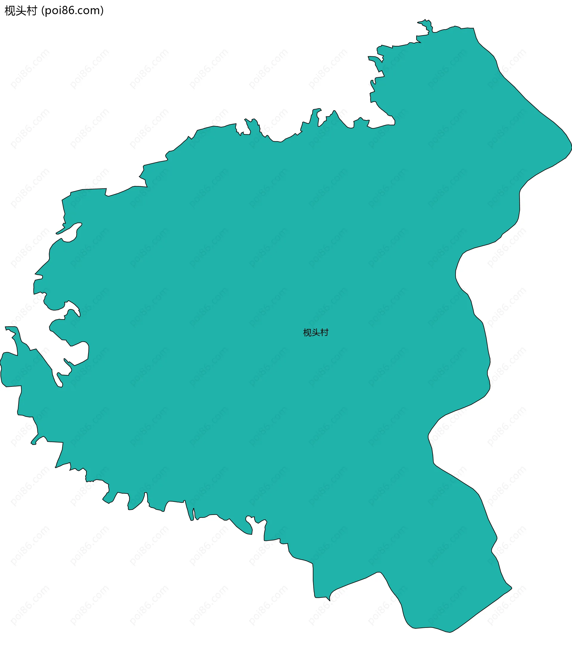 枧头村边界地图