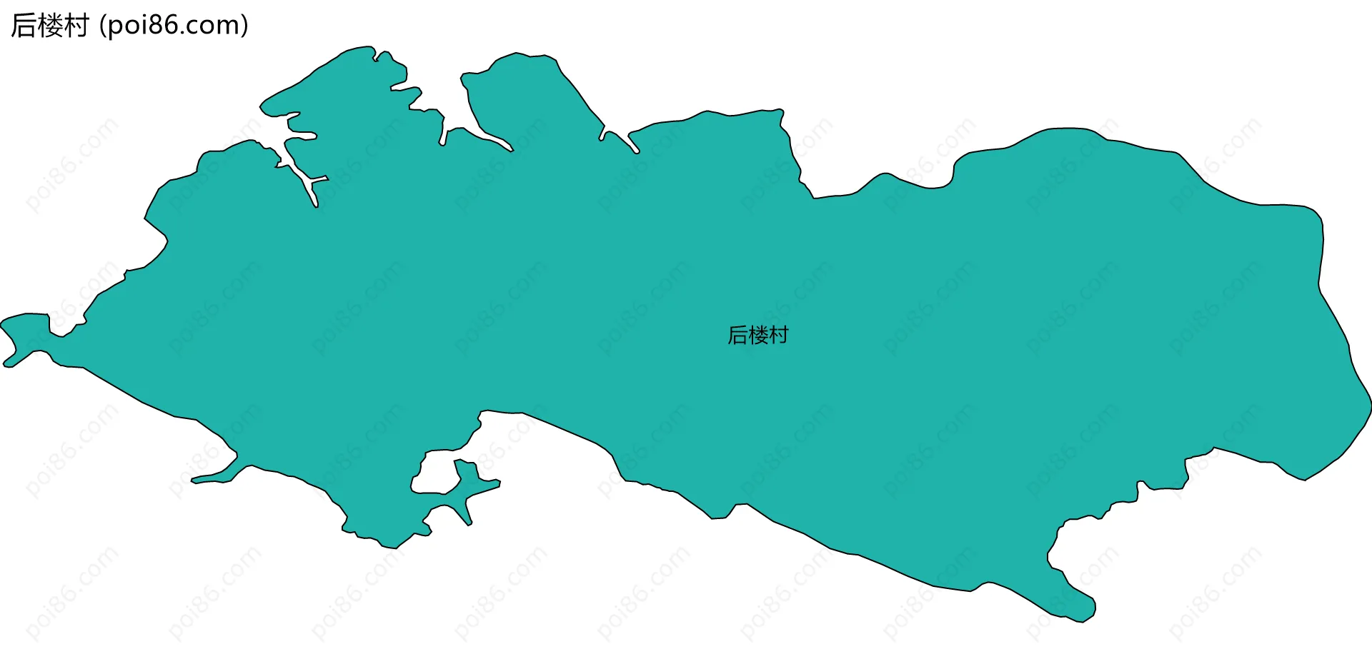 后楼村边界地图