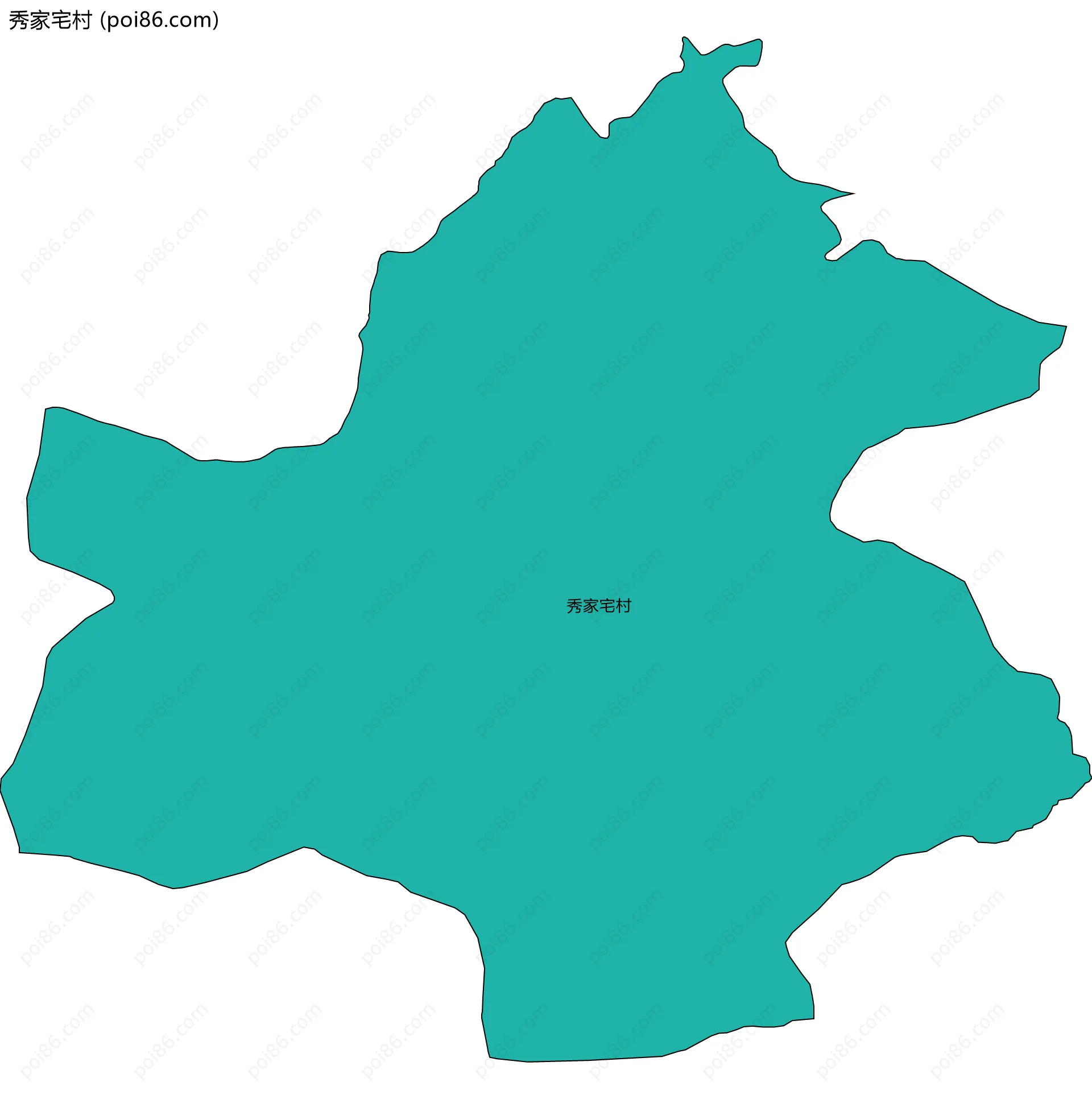 秀家宅村边界地图