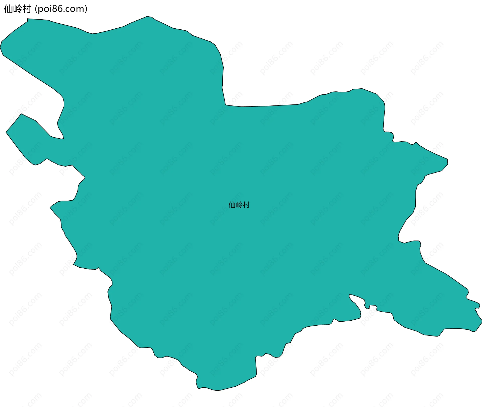 仙岭村边界地图