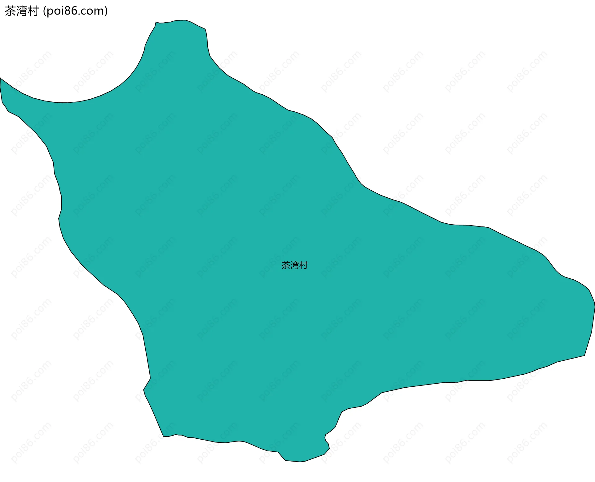 茶湾村边界地图