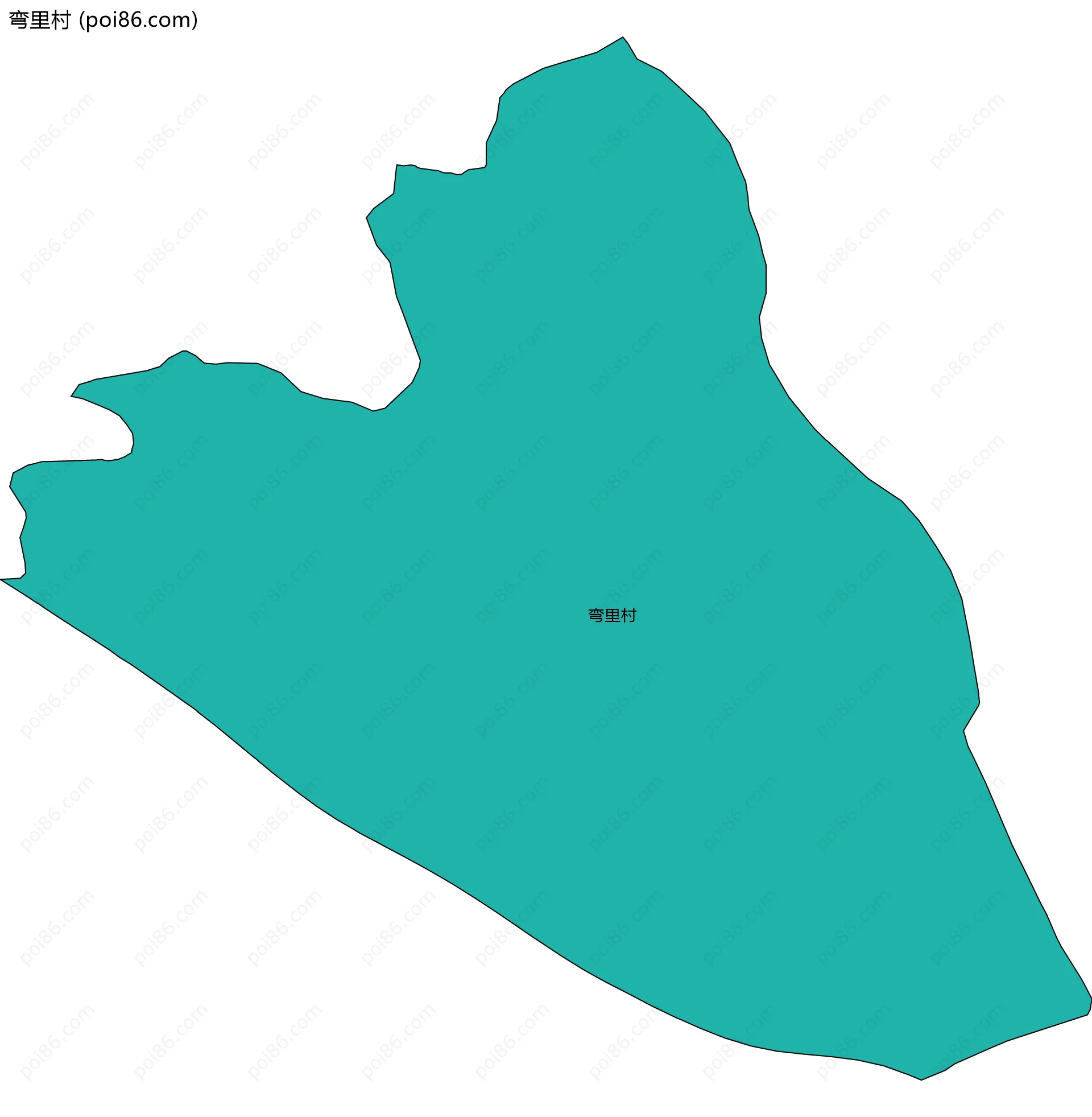 弯里村边界地图