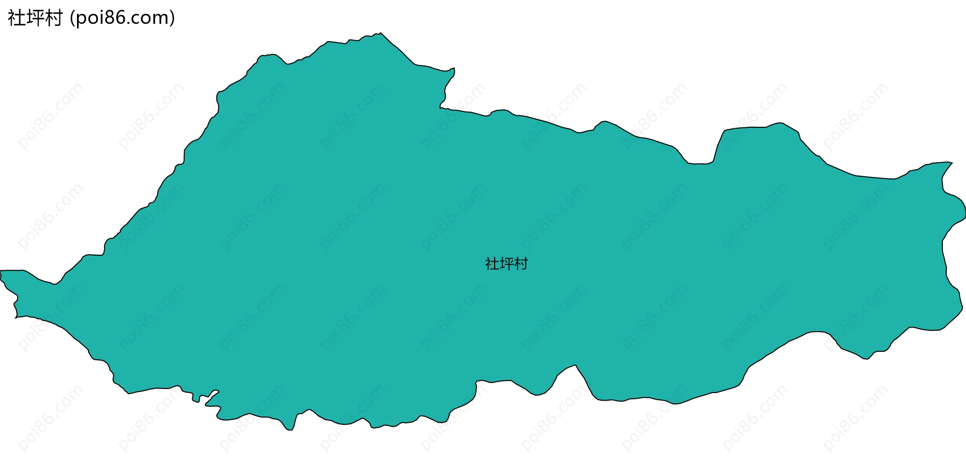 社坪村边界地图