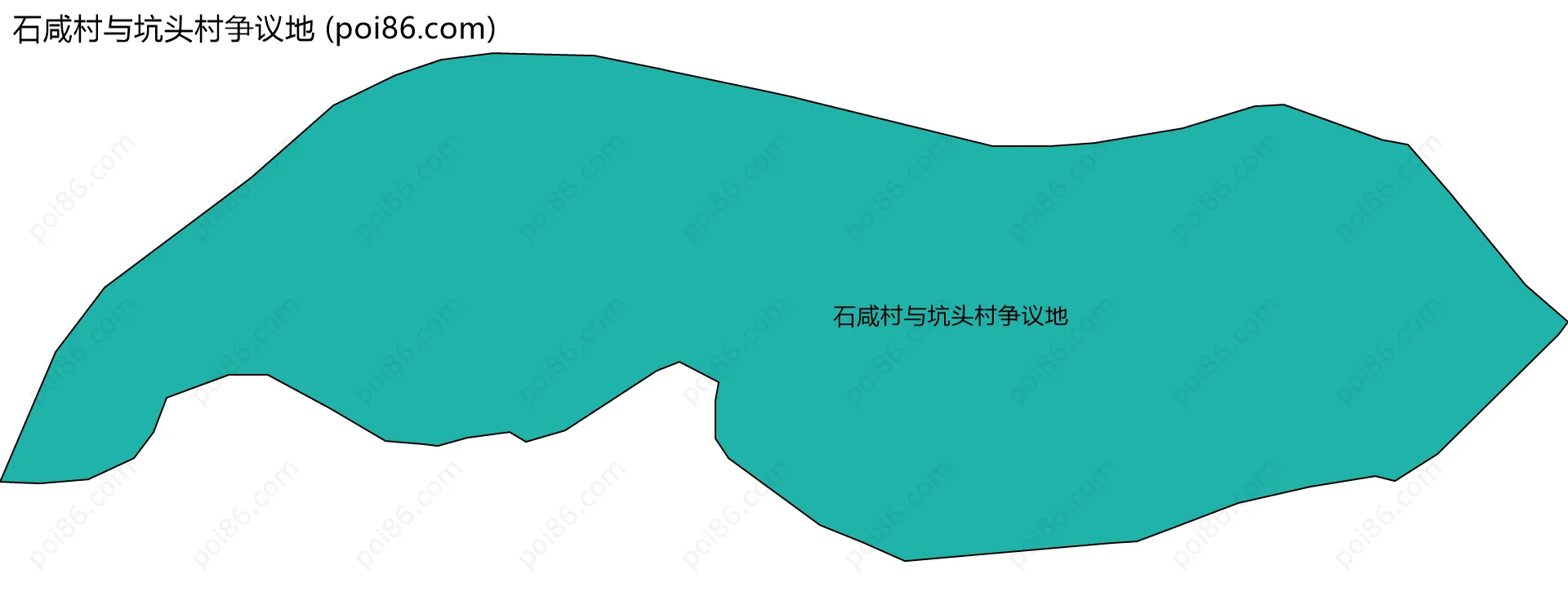 石咸村与坑头村争议地边界地图