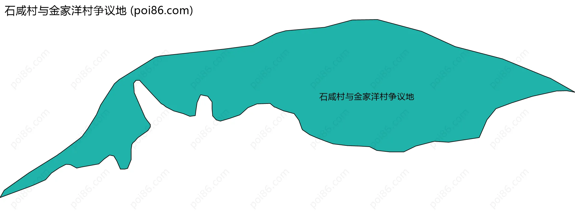 石咸村与金家洋村争议地边界地图