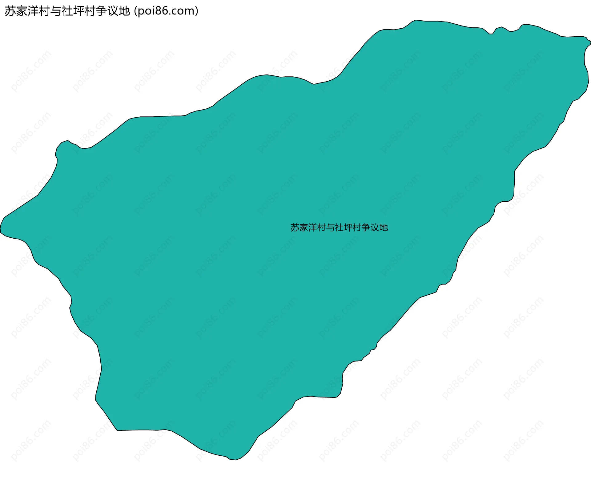 苏家洋村与社坪村争议地边界地图