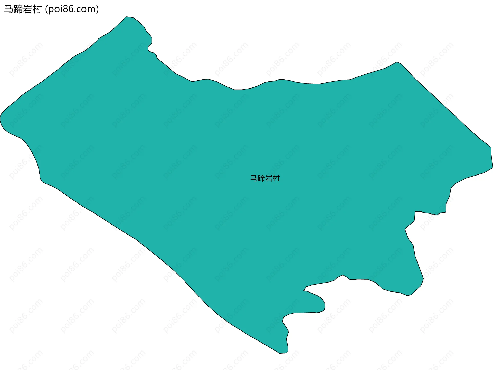 马蹄岩村边界地图