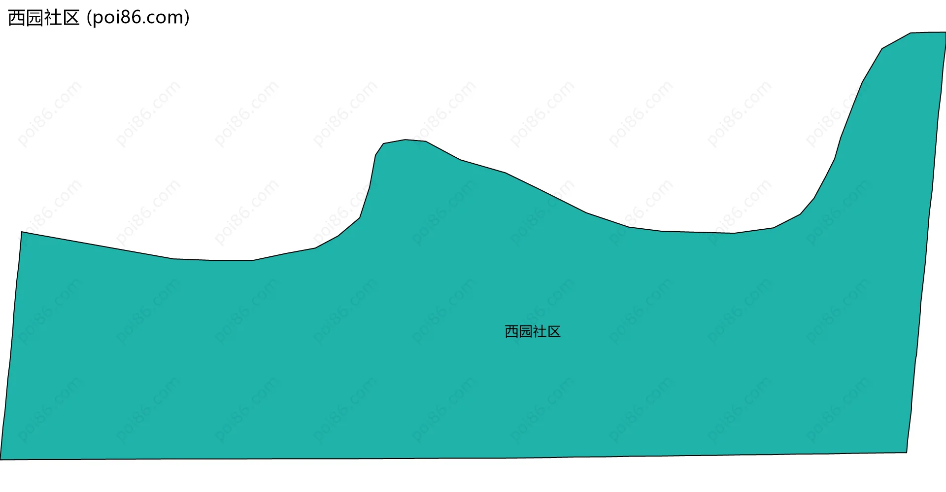 西园社区边界地图