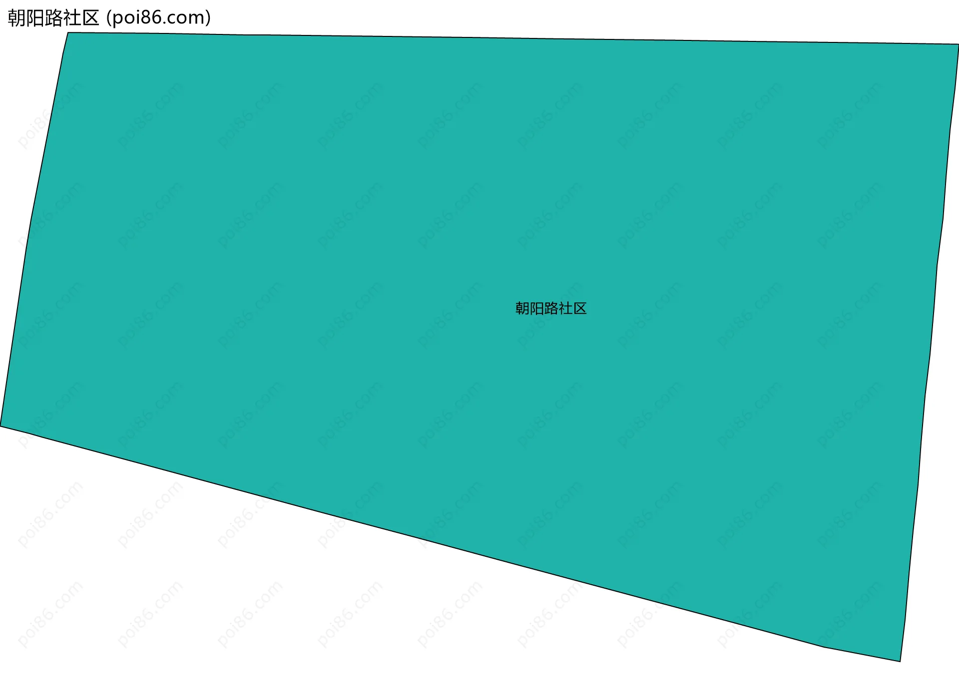 朝阳路社区边界地图