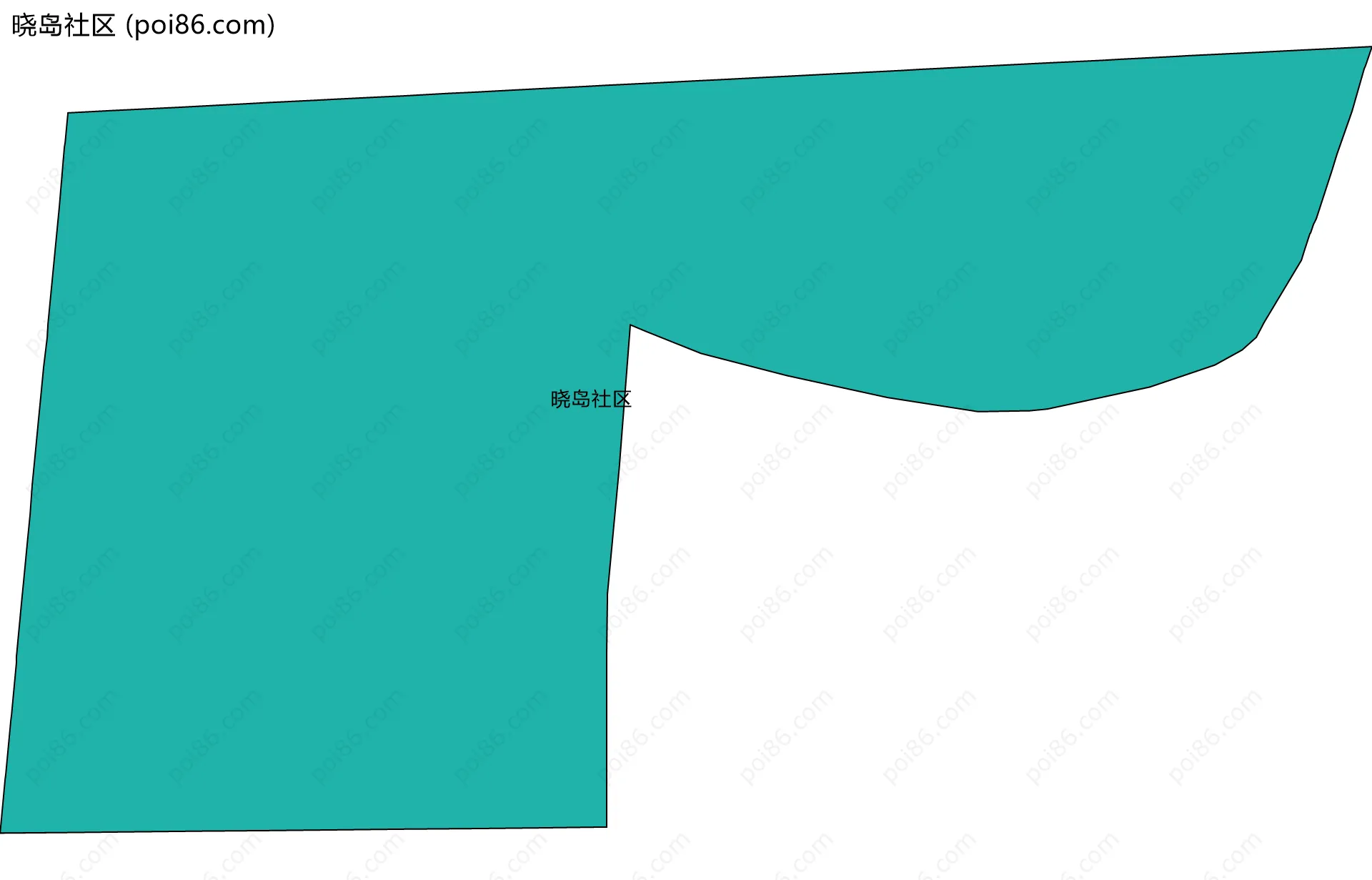 晓岛社区边界地图