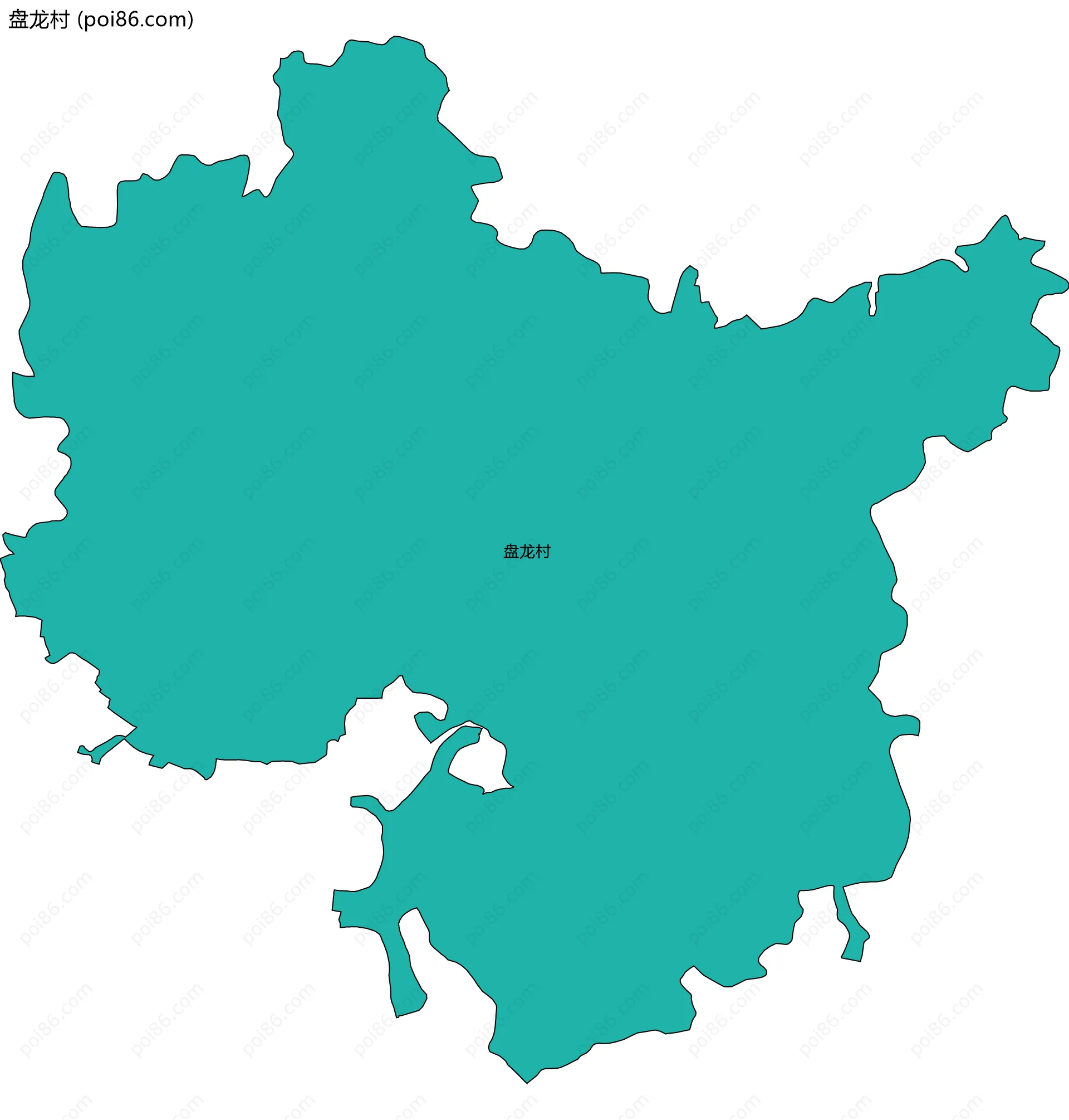 盘龙村边界地图