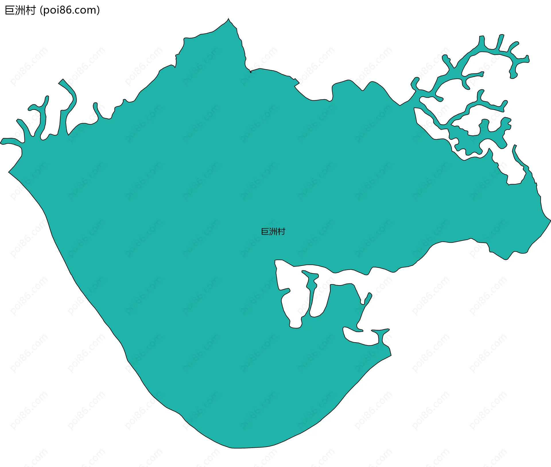 巨洲村边界地图