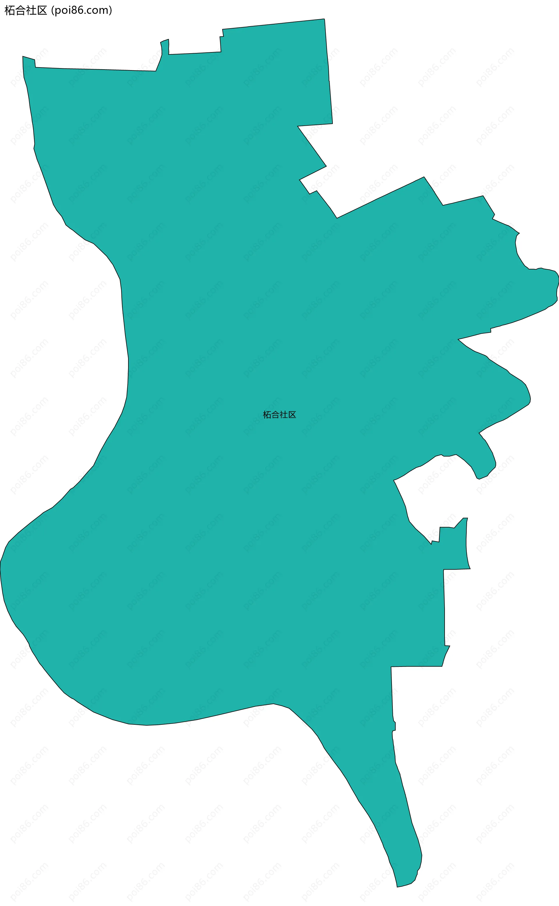 柘合社区边界地图