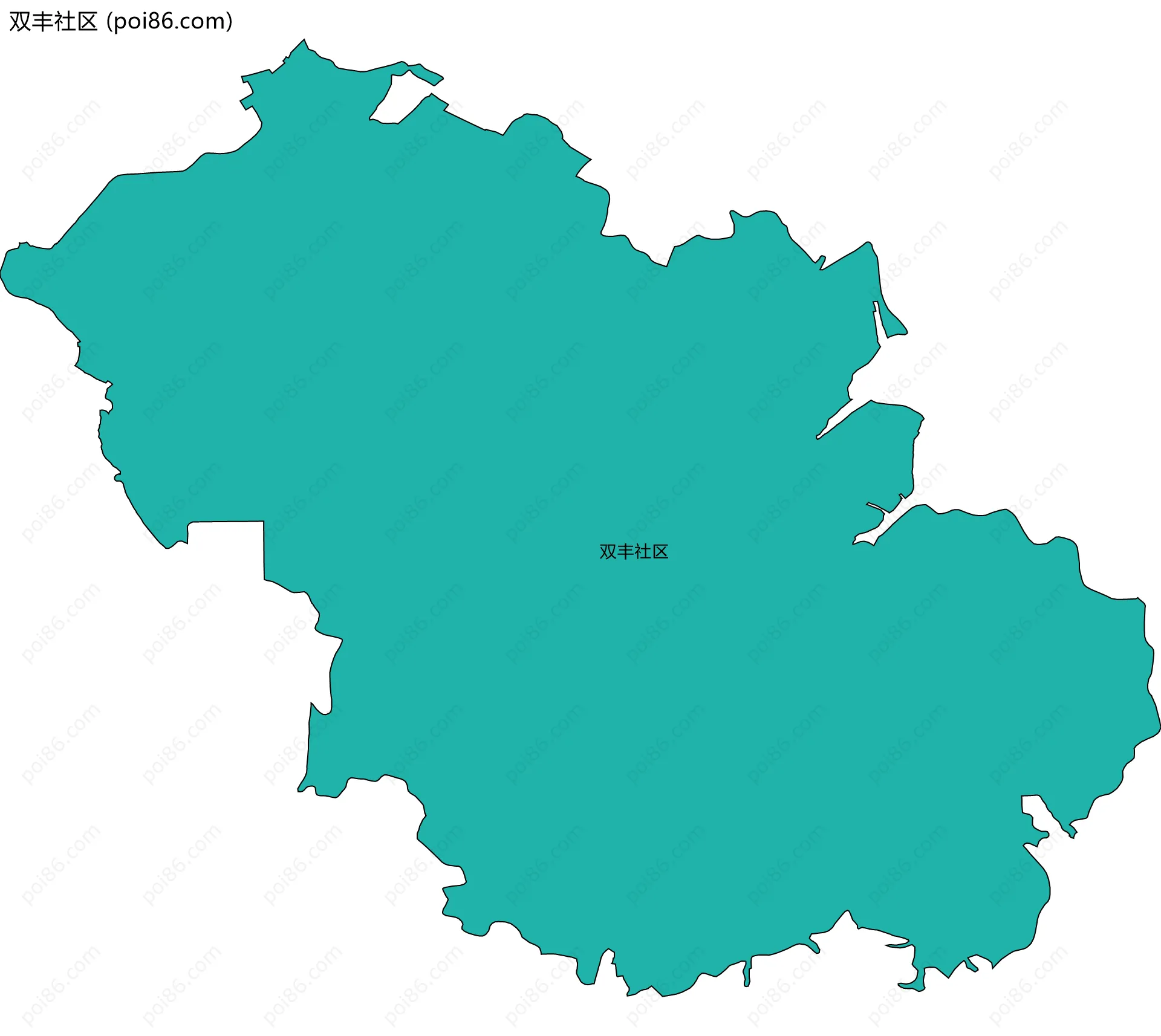 双丰社区边界地图