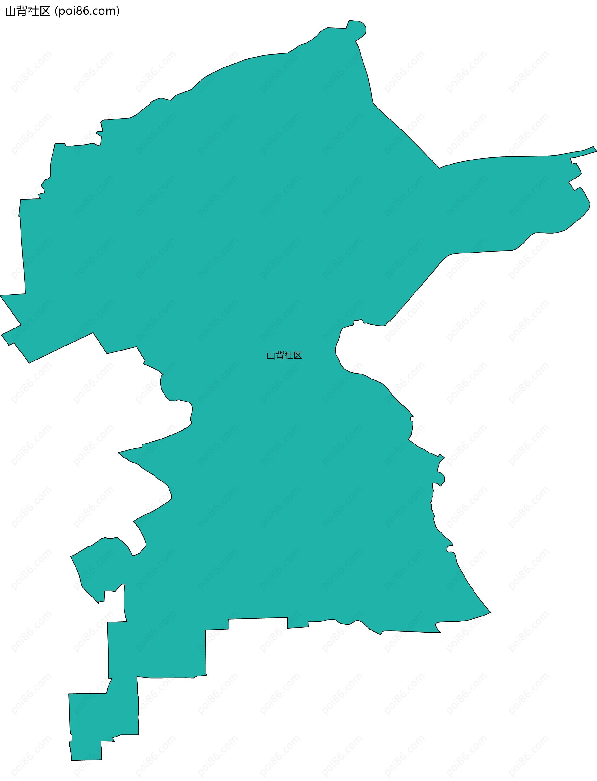 山背社区边界地图