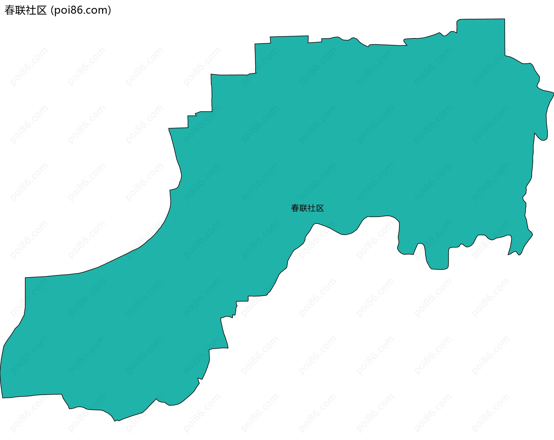 春联社区边界地图