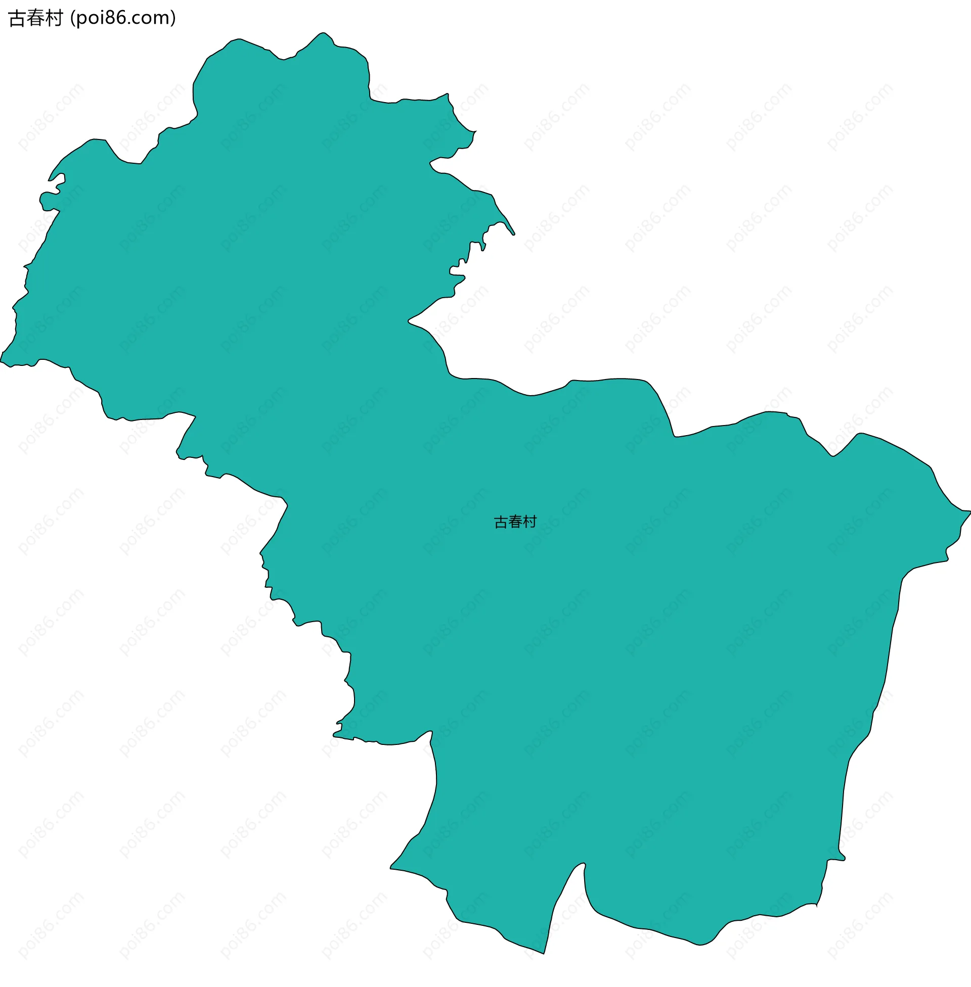 古春村边界地图