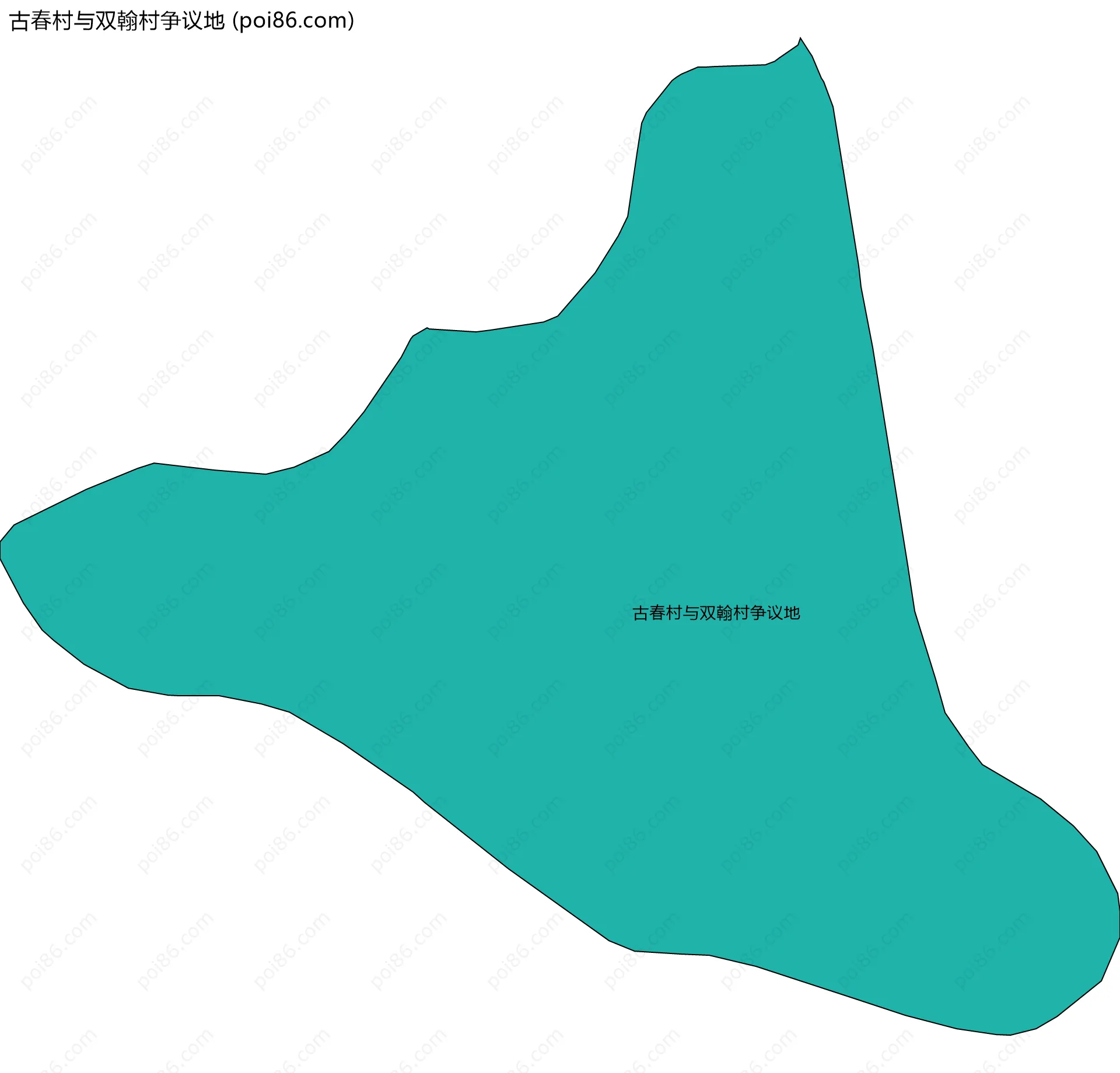 古春村与双翰村争议地边界地图