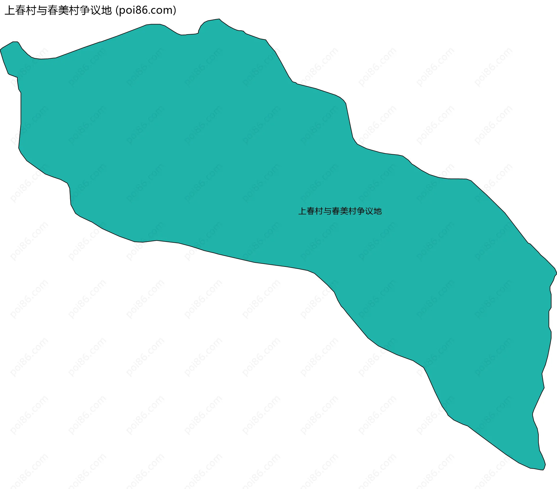 上春村与春美村争议地边界地图