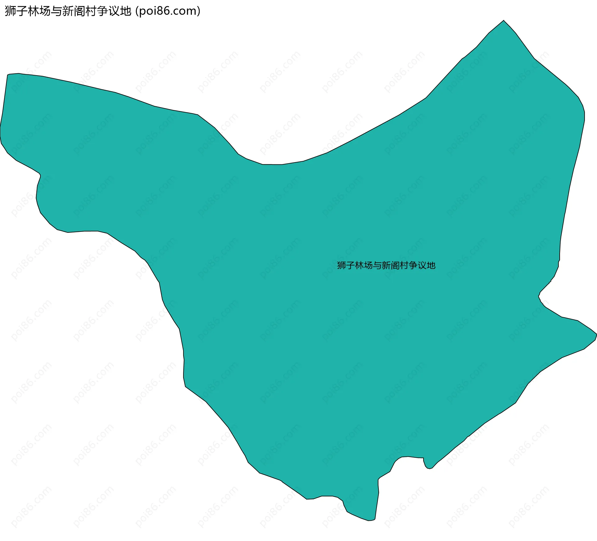 狮子林场与新阁村争议地边界地图