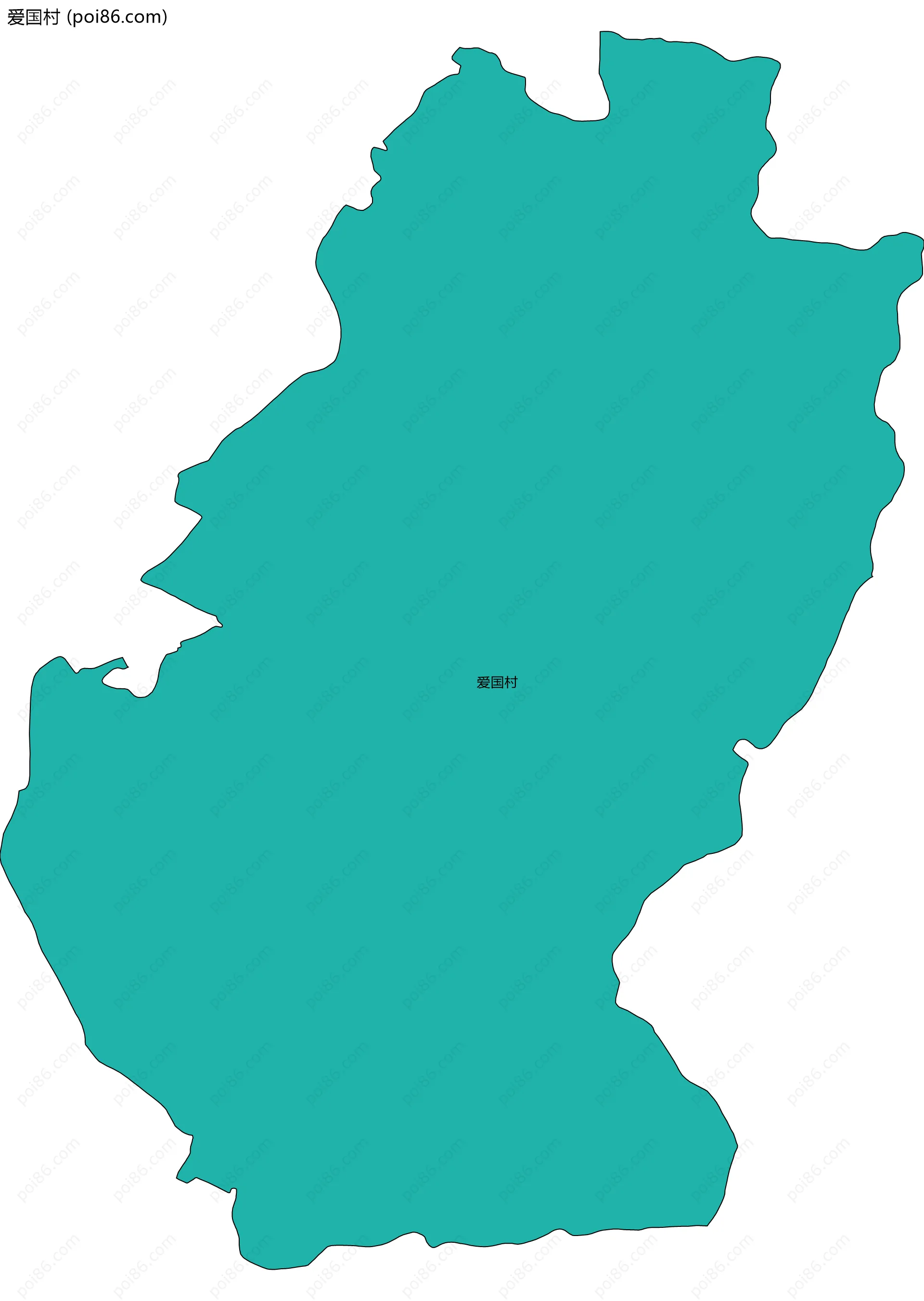 爱国村边界地图