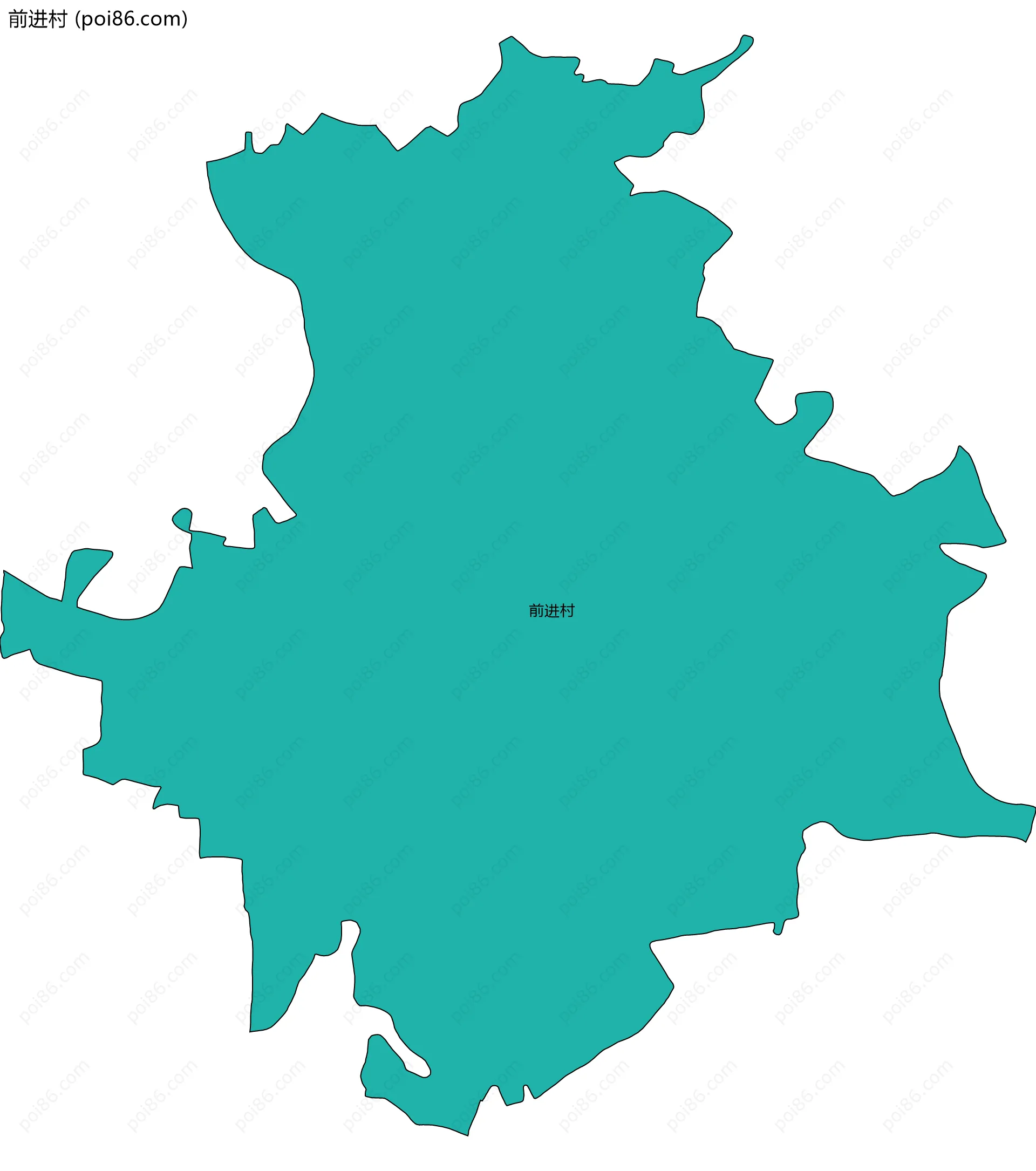 前进村边界地图