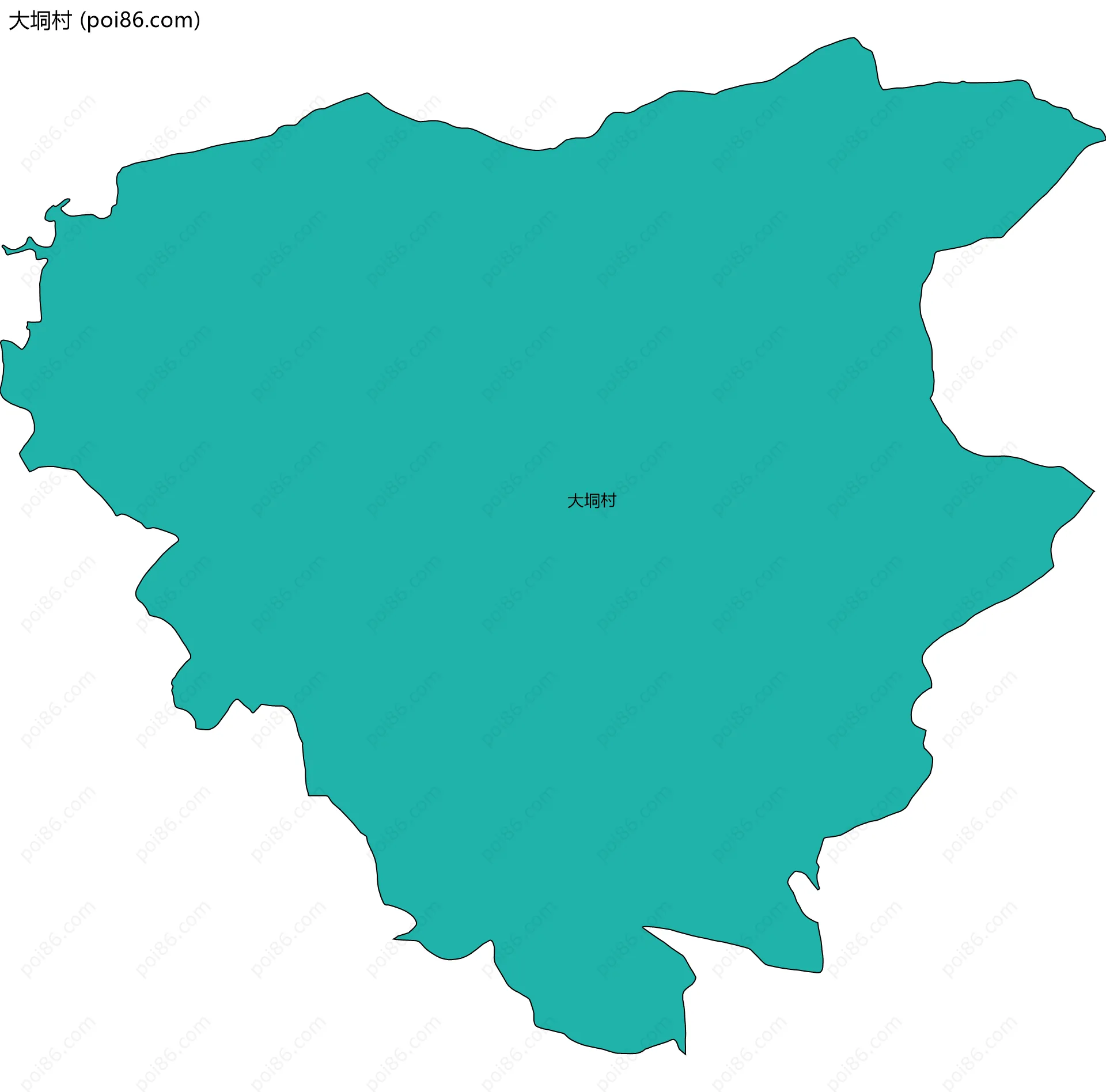 大垌村边界地图