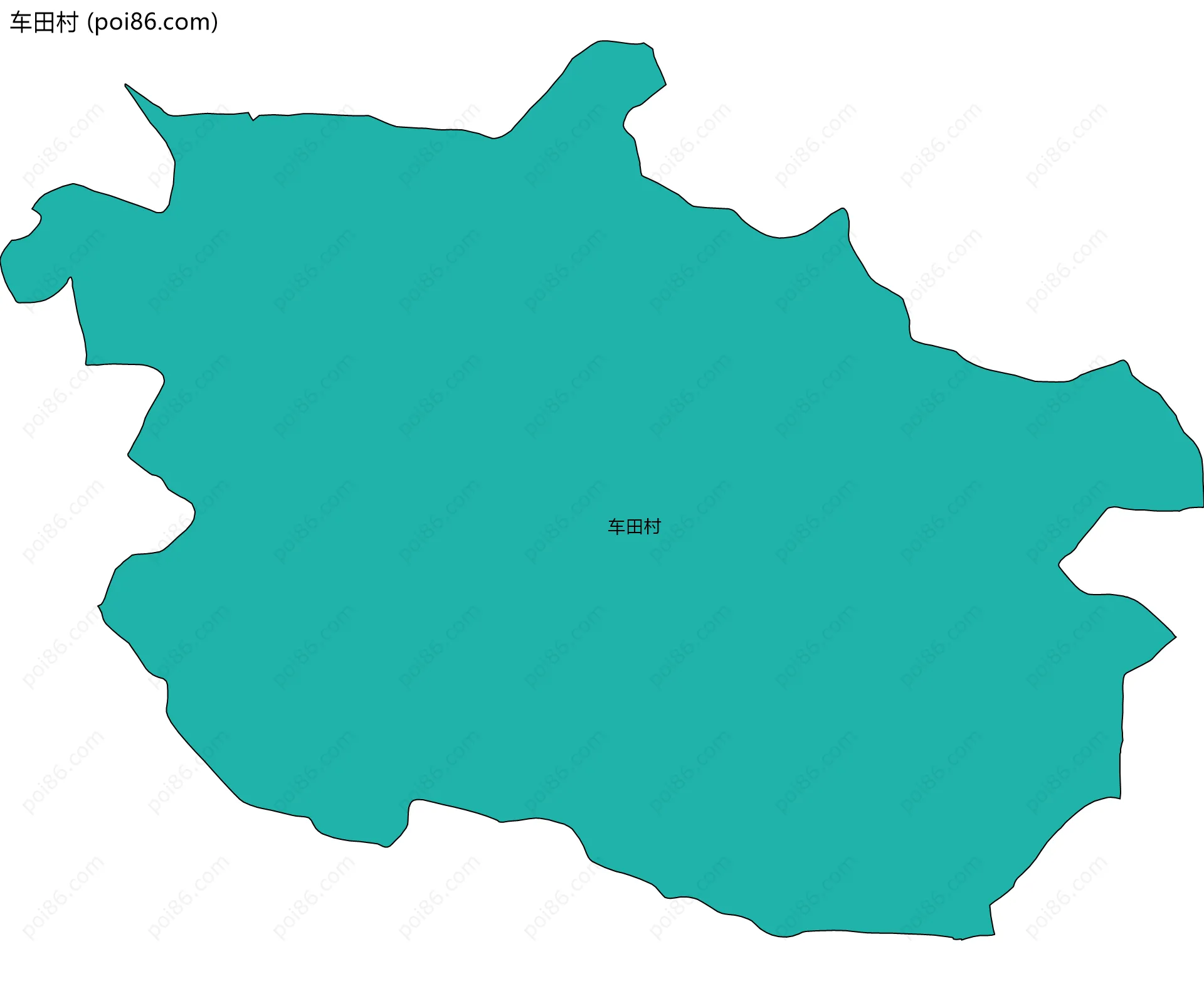 车田村边界地图
