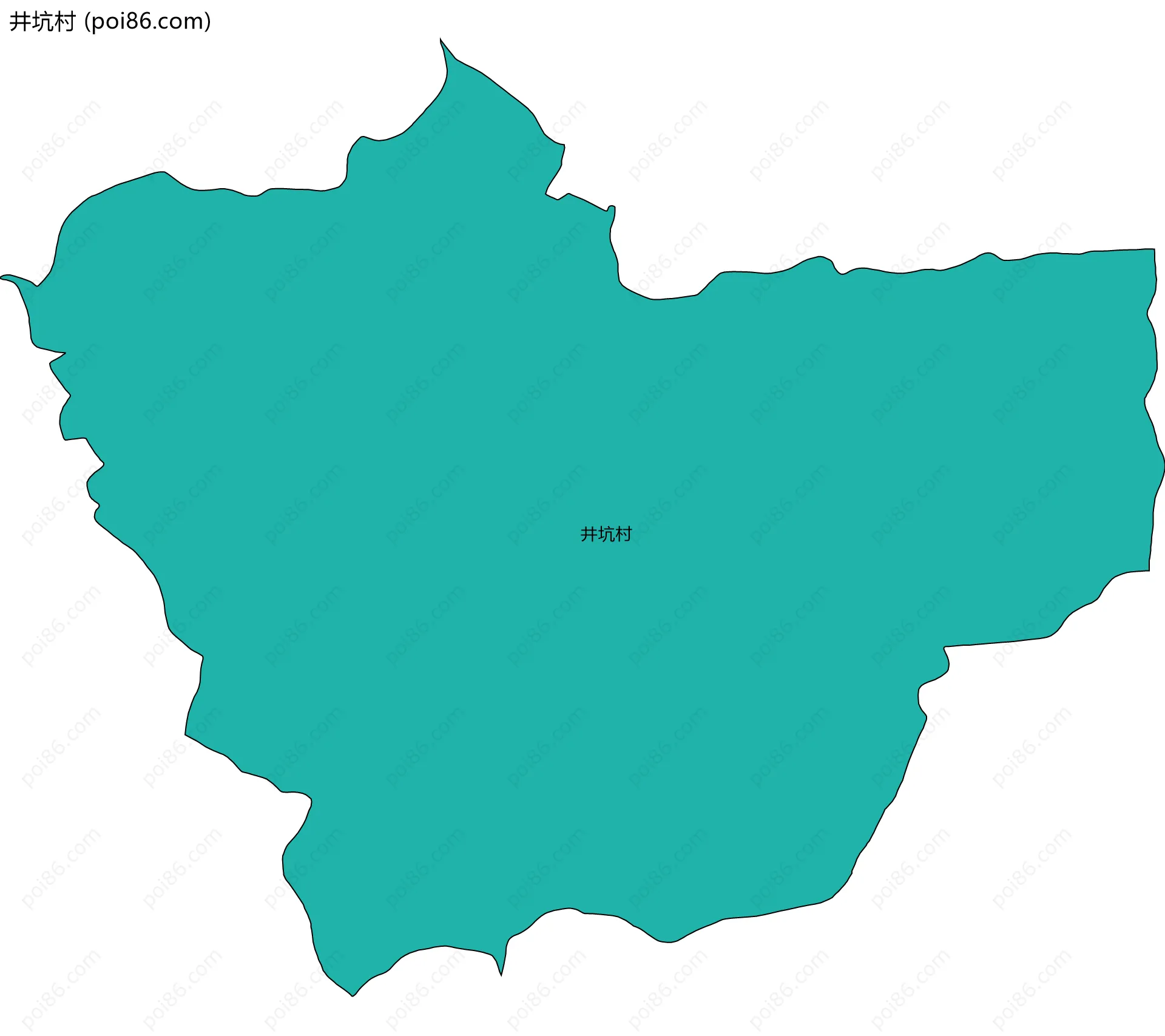 井坑村边界地图