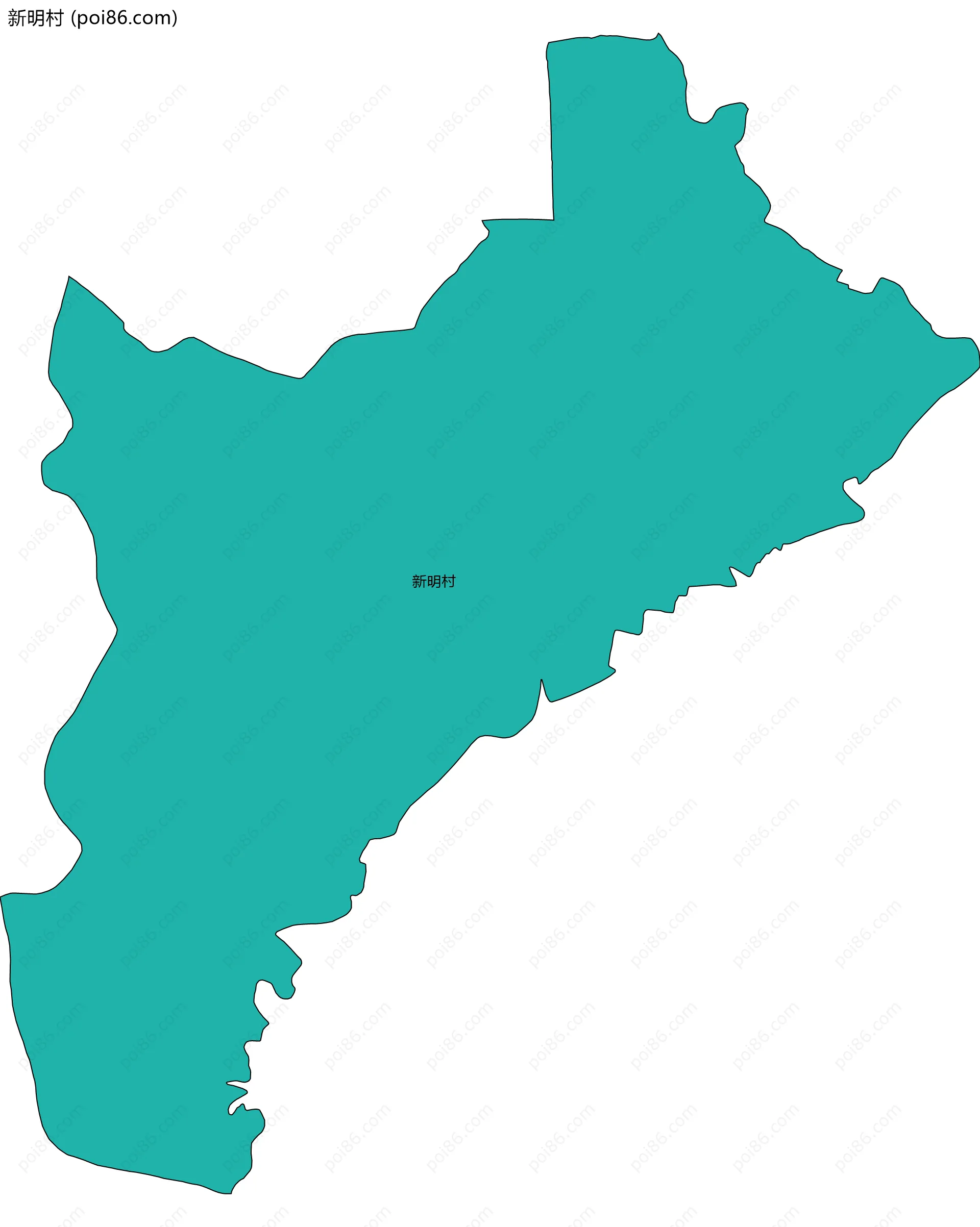 新明村边界地图