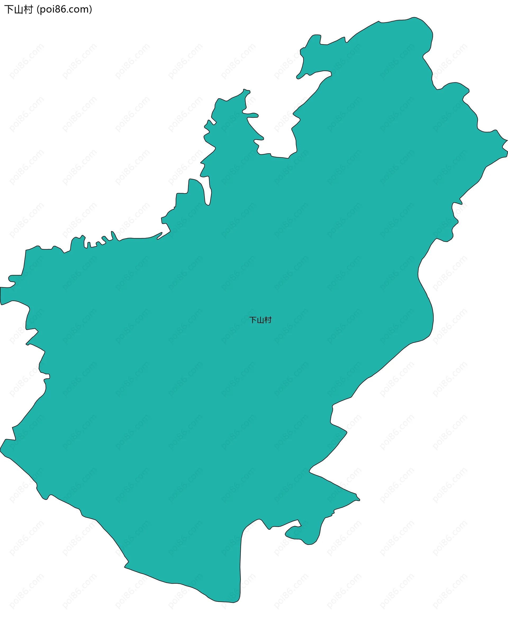 下山村边界地图