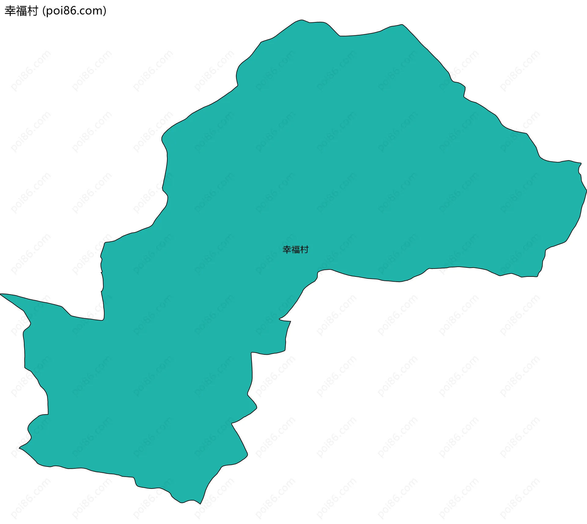 幸福村边界地图