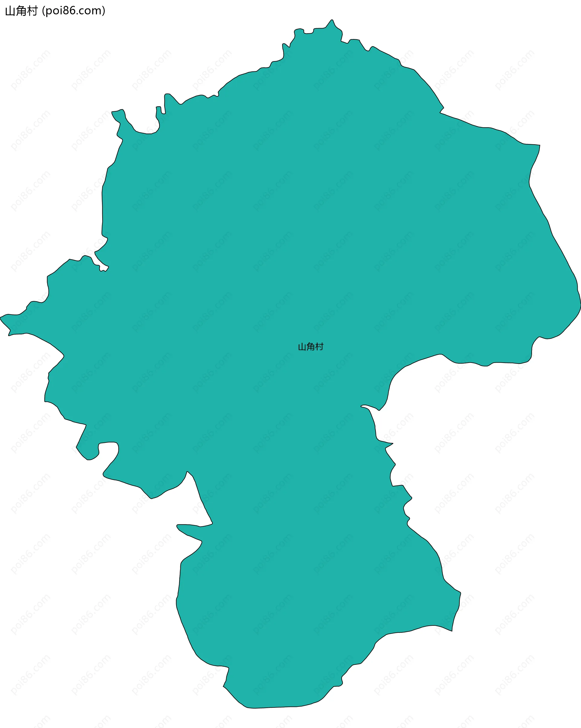 山角村边界地图