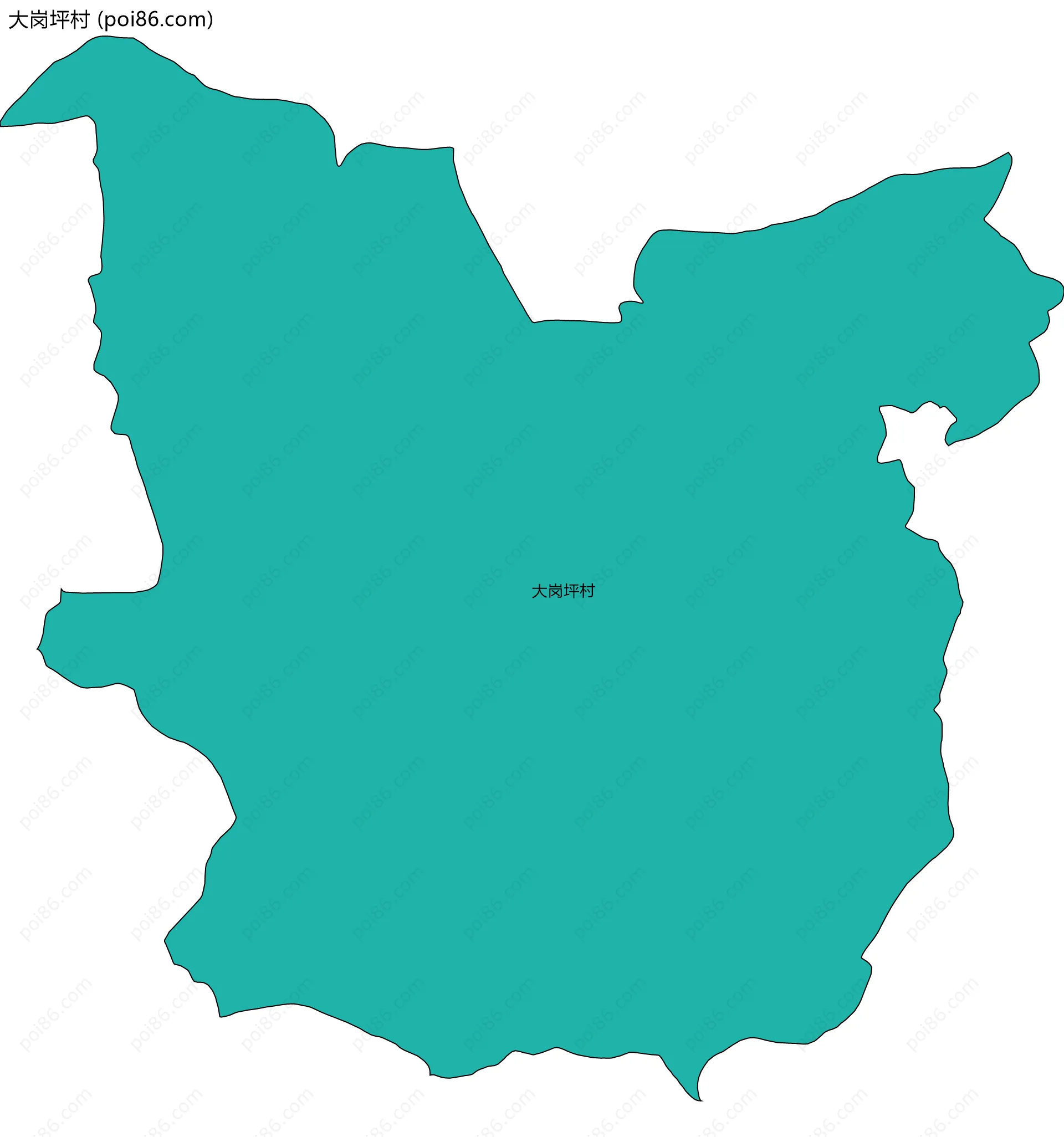 大岗坪村边界地图