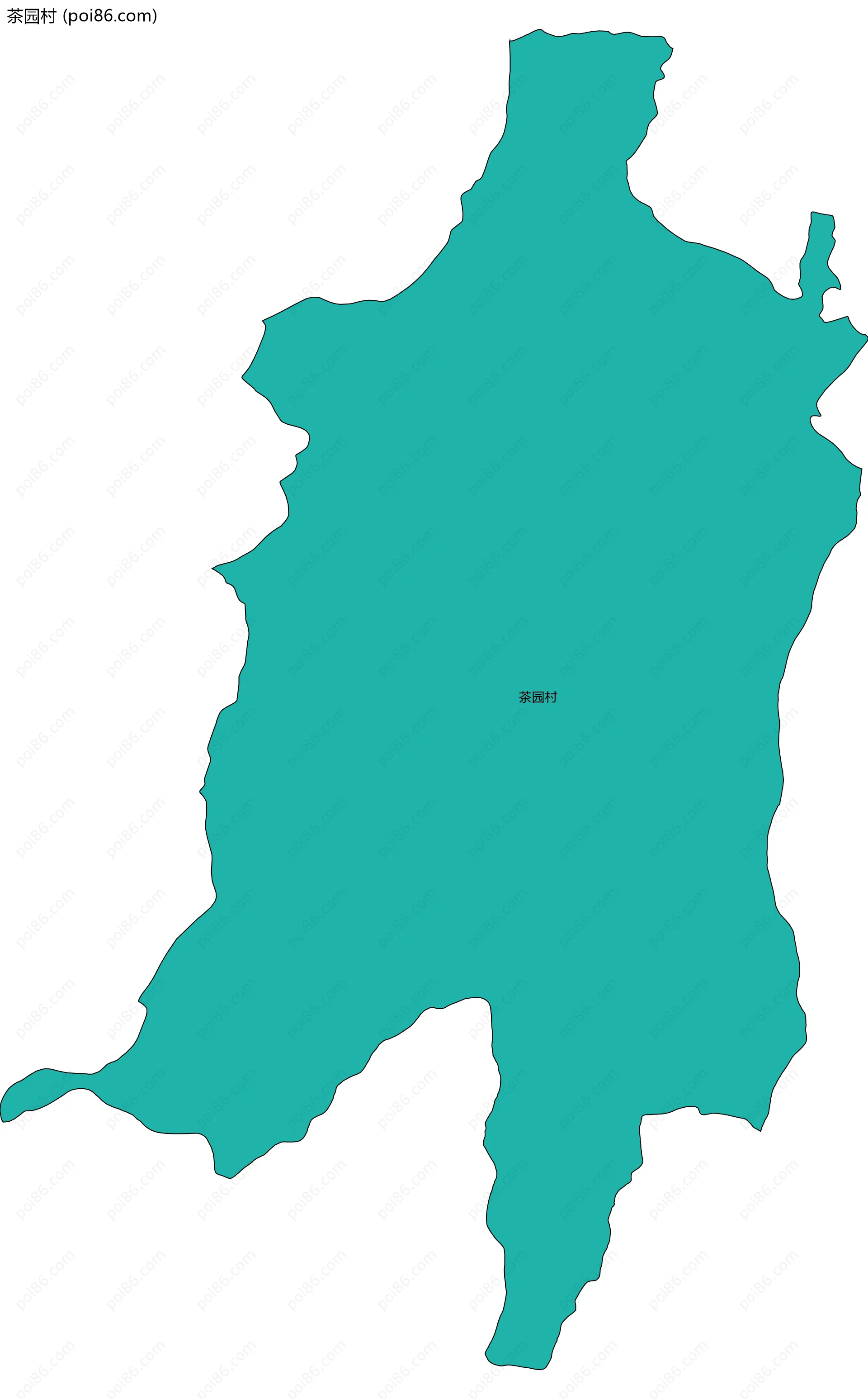 茶园村边界地图