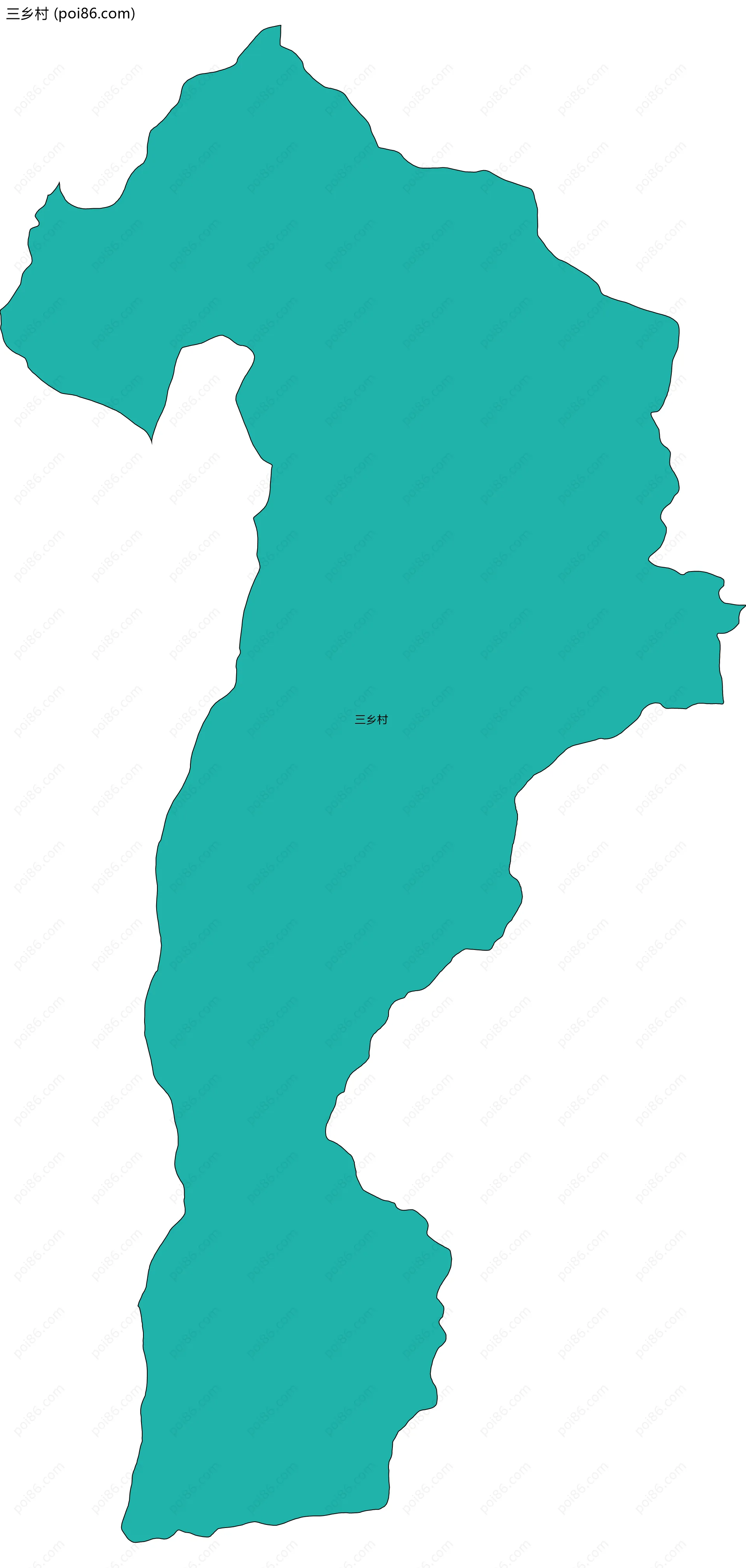 三乡村边界地图