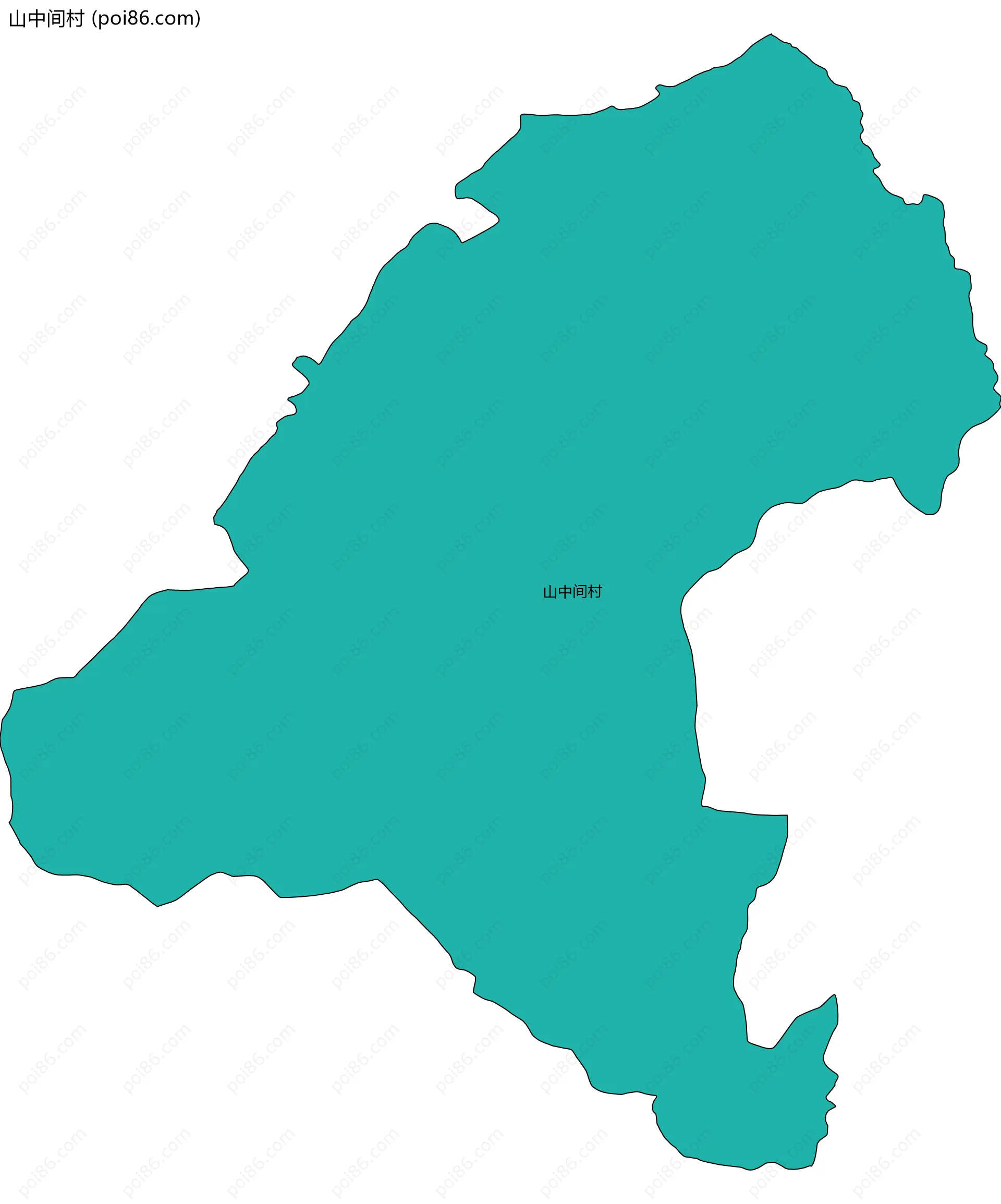 山中间村边界地图