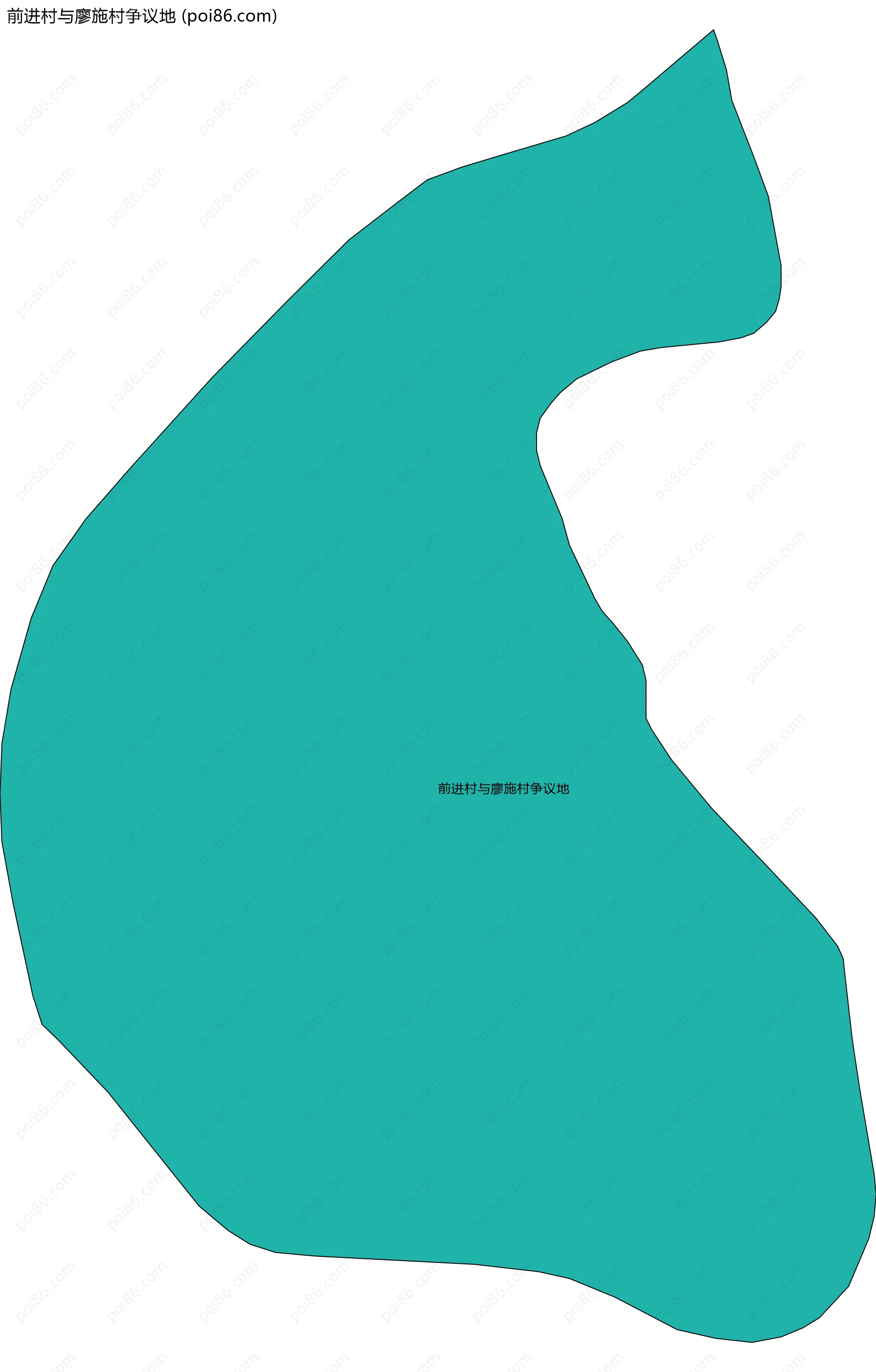 前进村与廖施村争议地边界地图