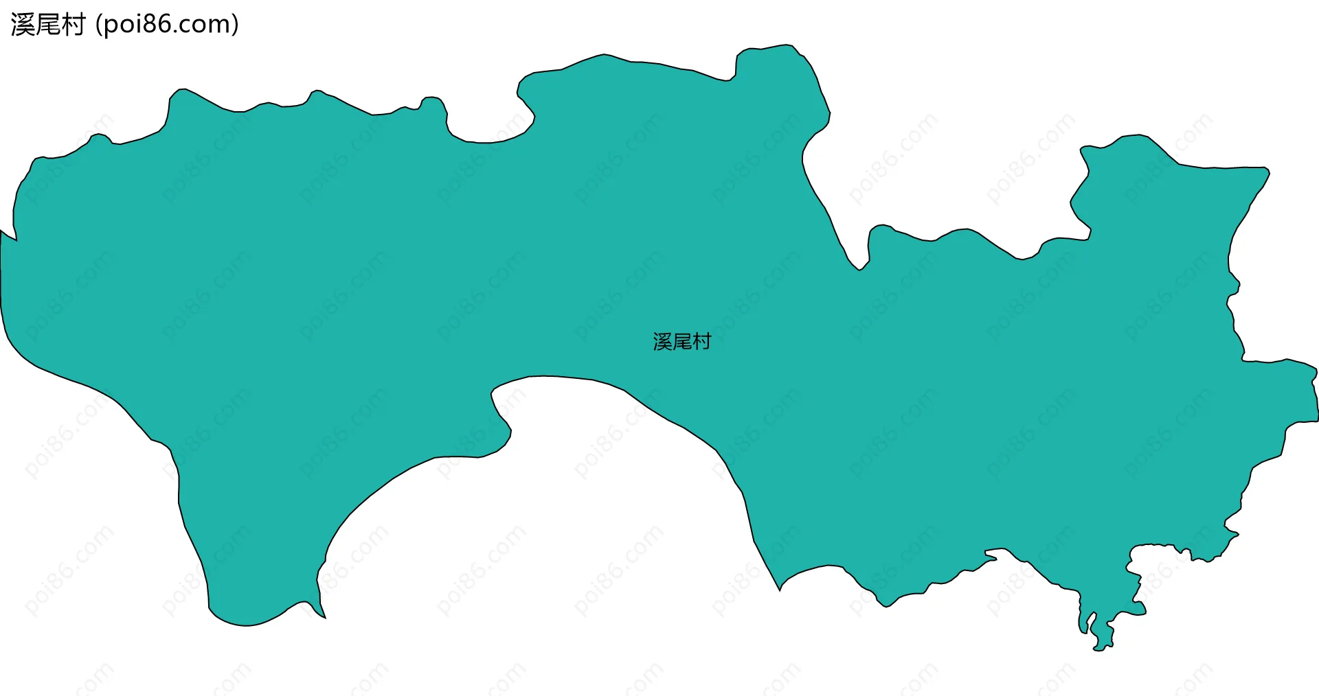 溪尾村边界地图