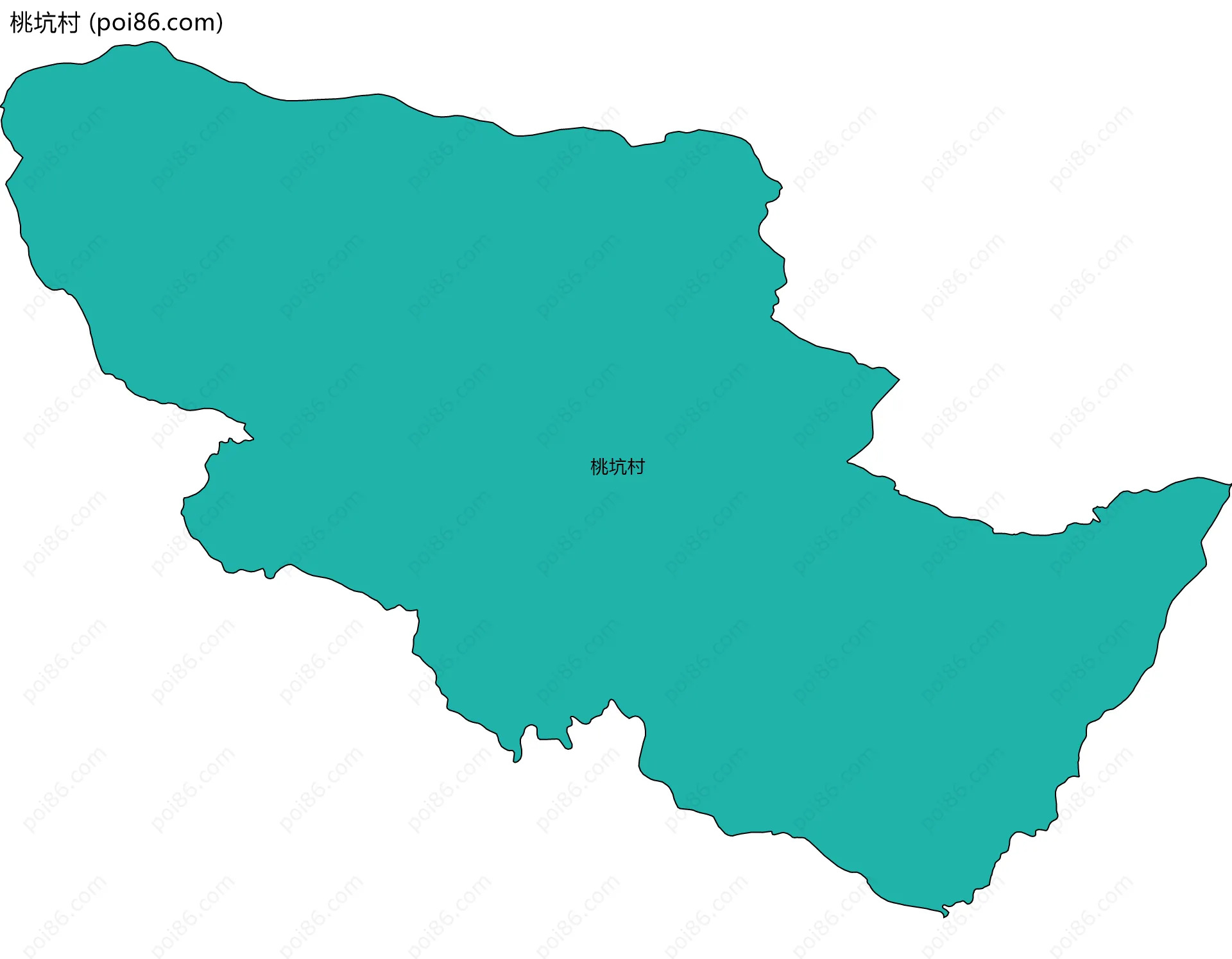 桃坑村边界地图