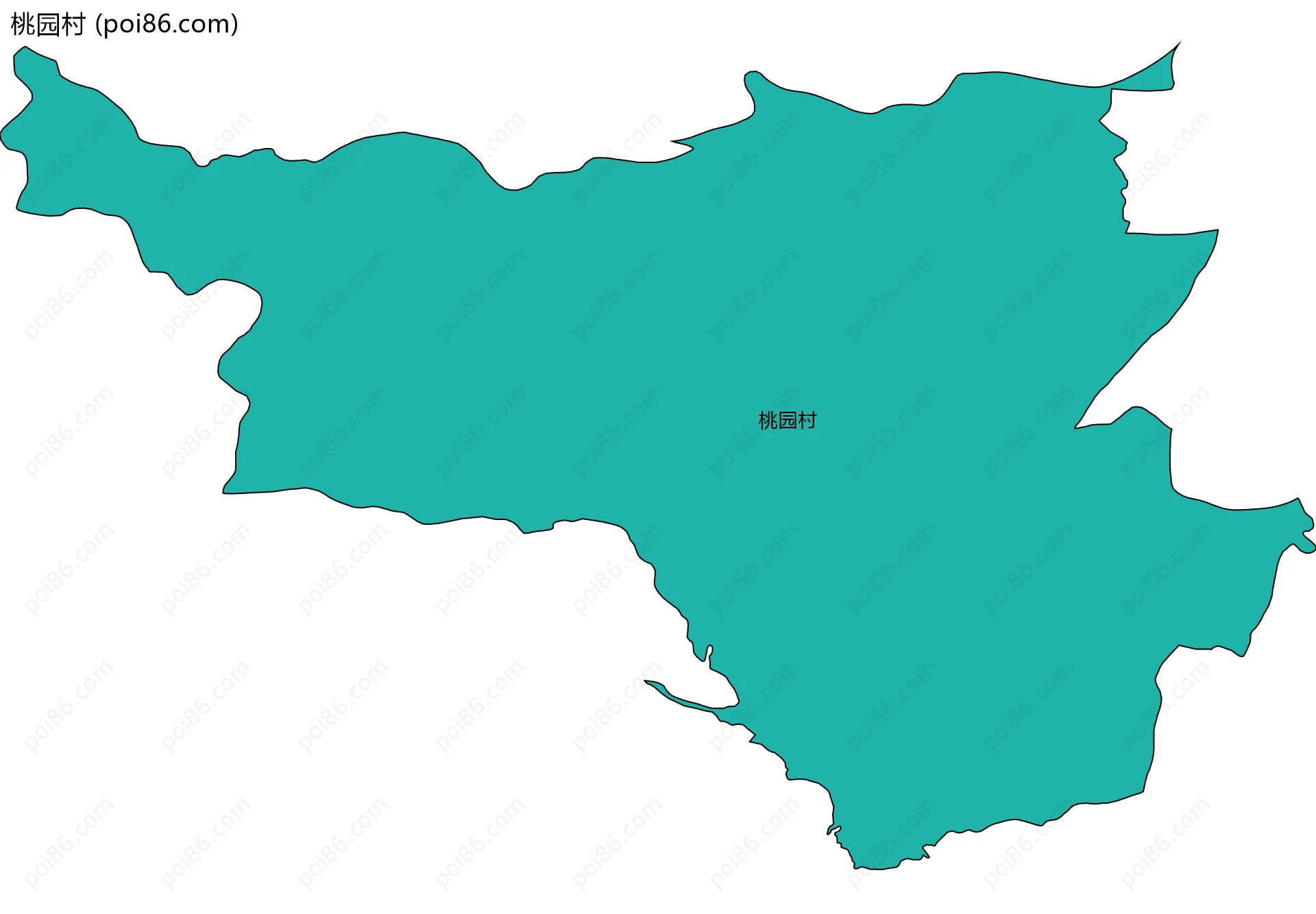 桃园村边界地图