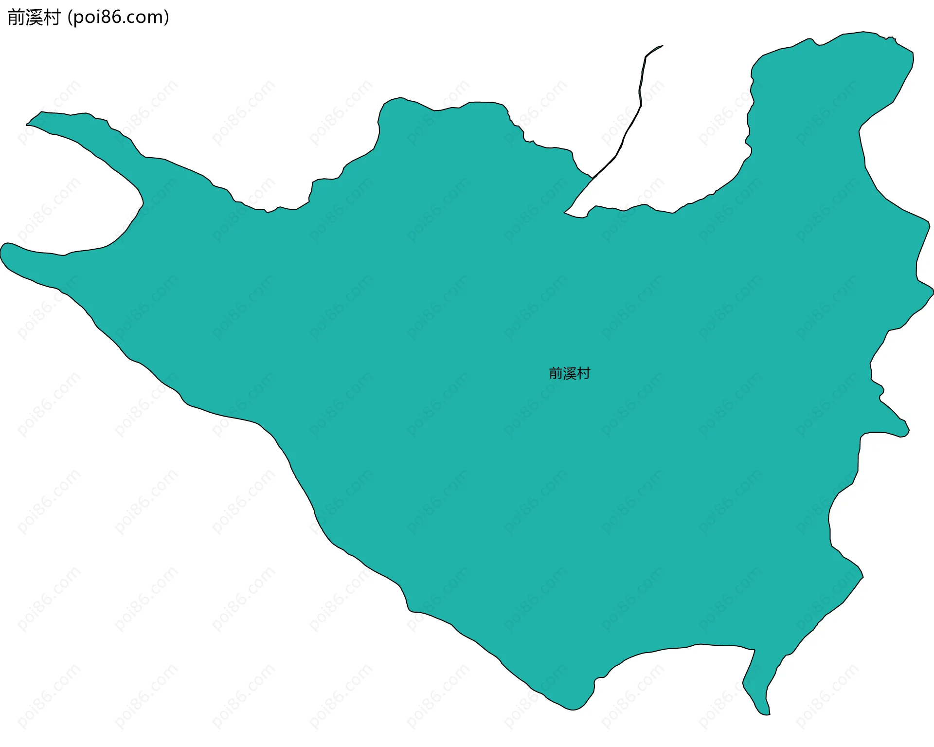 前溪村边界地图