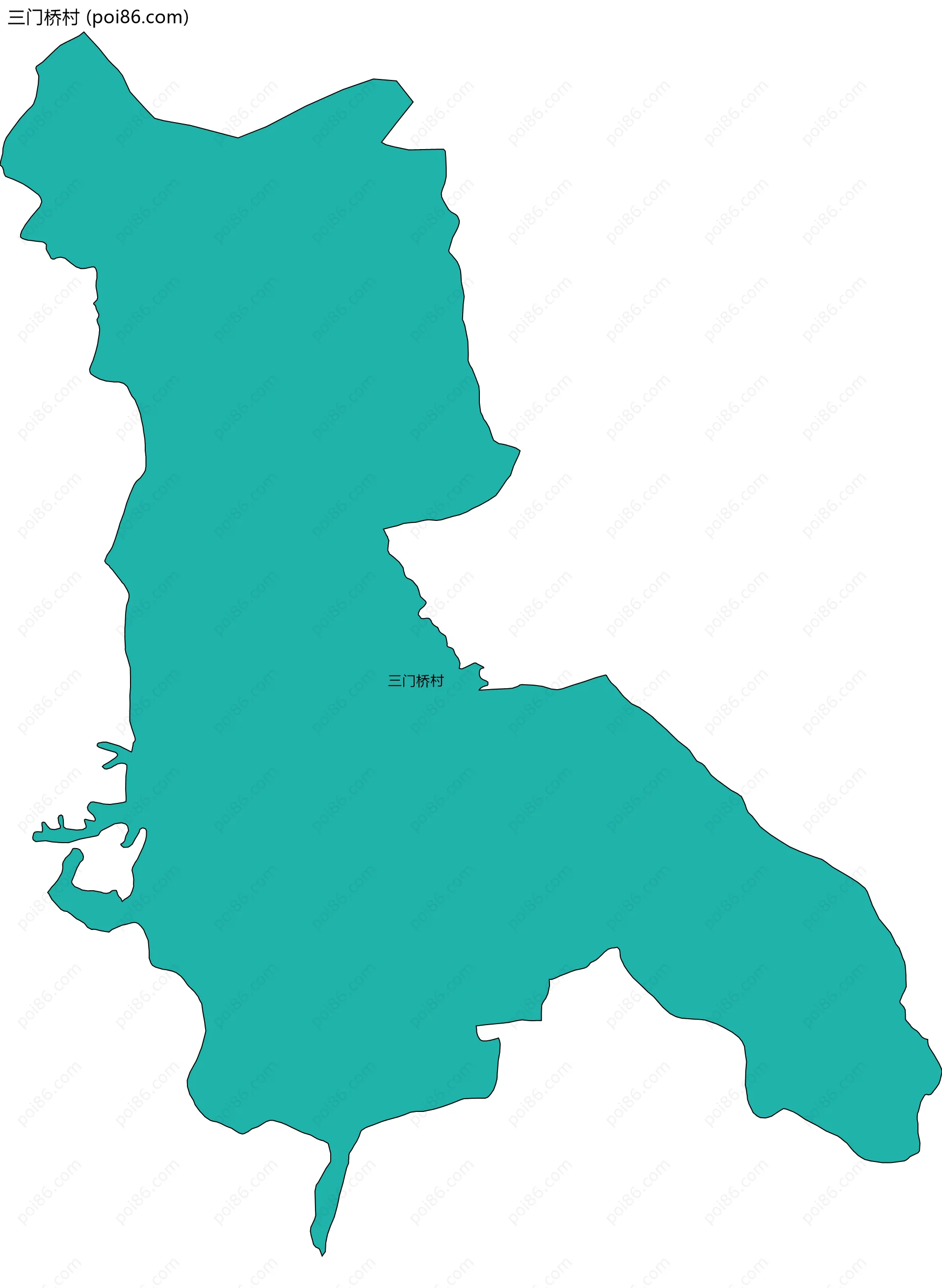 三门桥村边界地图