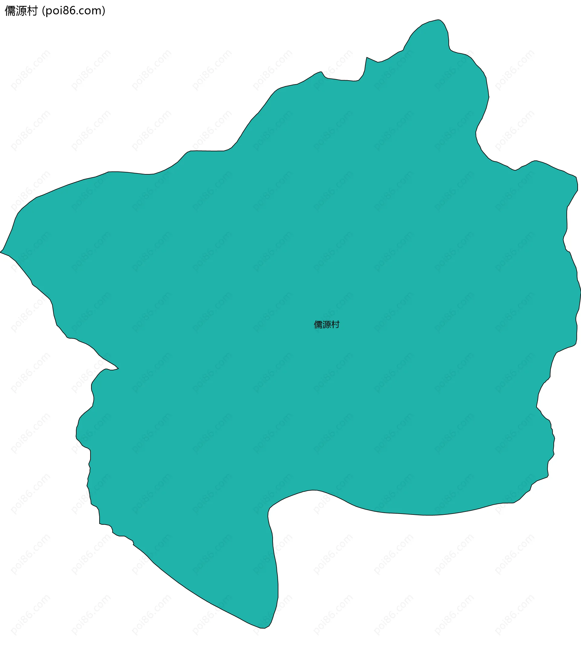 儒源村边界地图