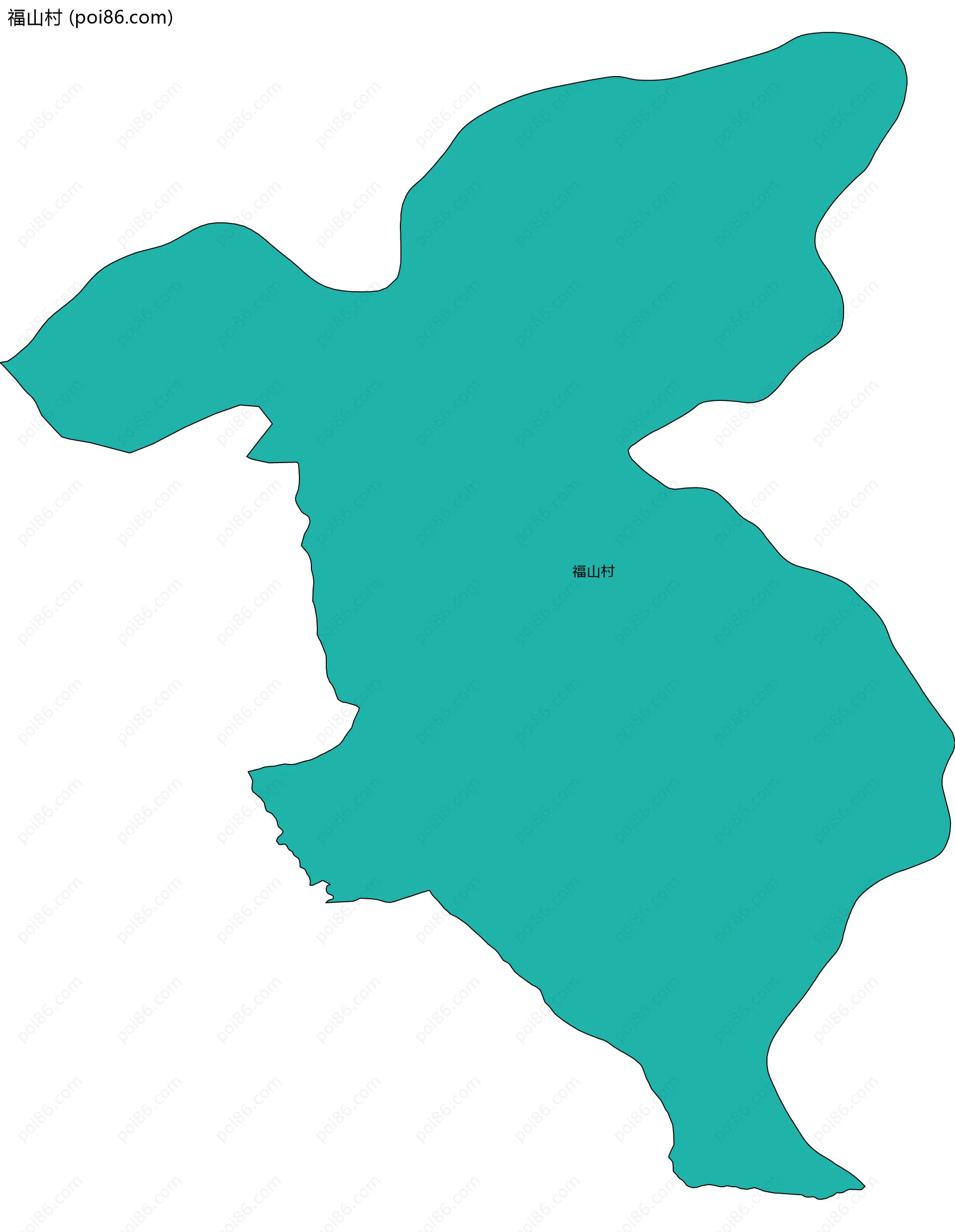 福山村边界地图