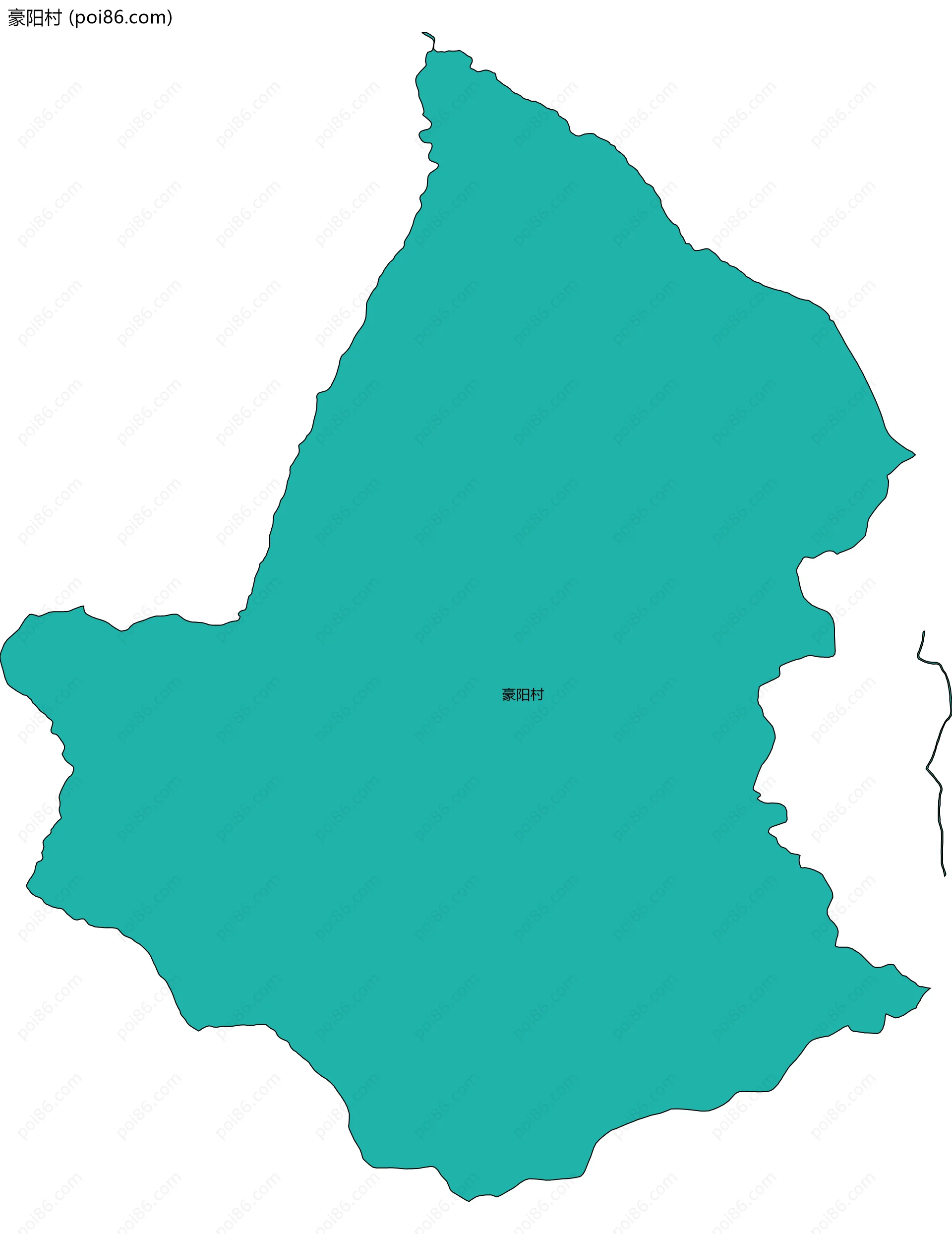 豪阳村边界地图