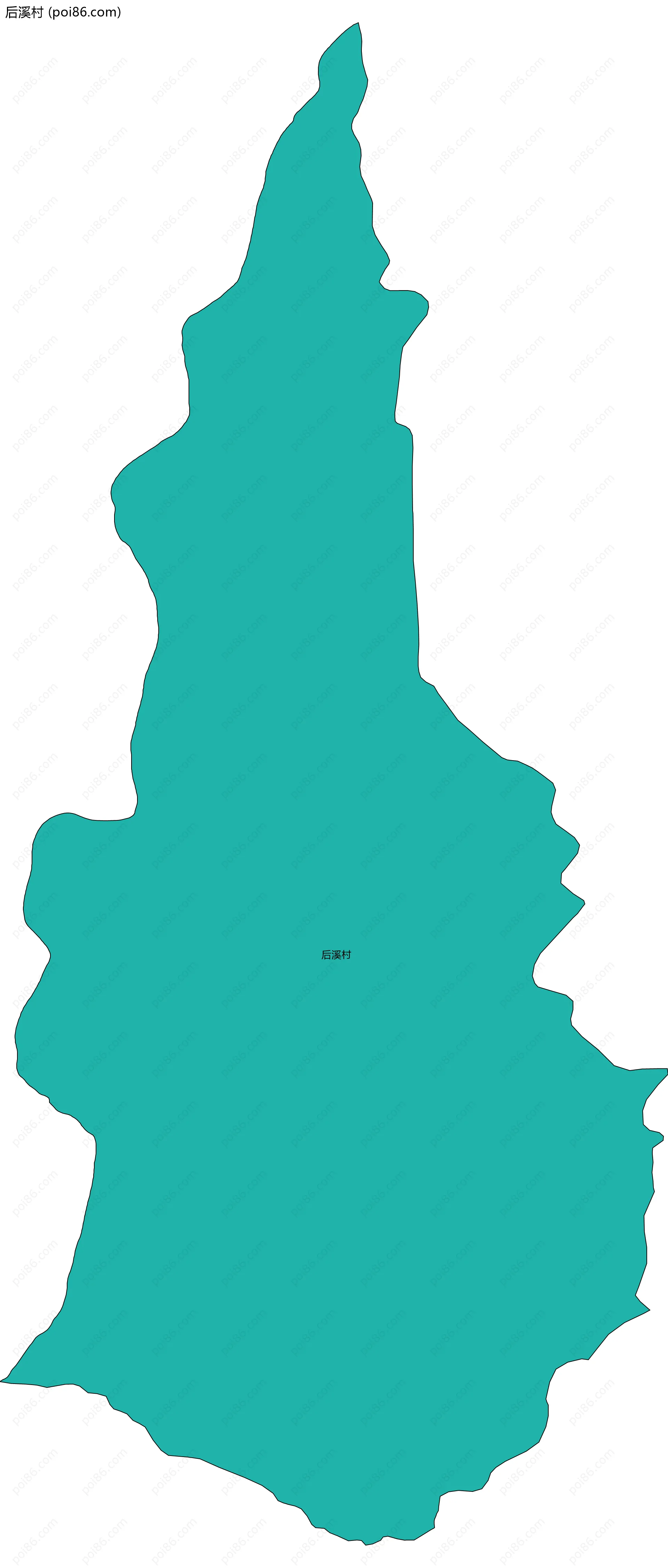 后溪村边界地图