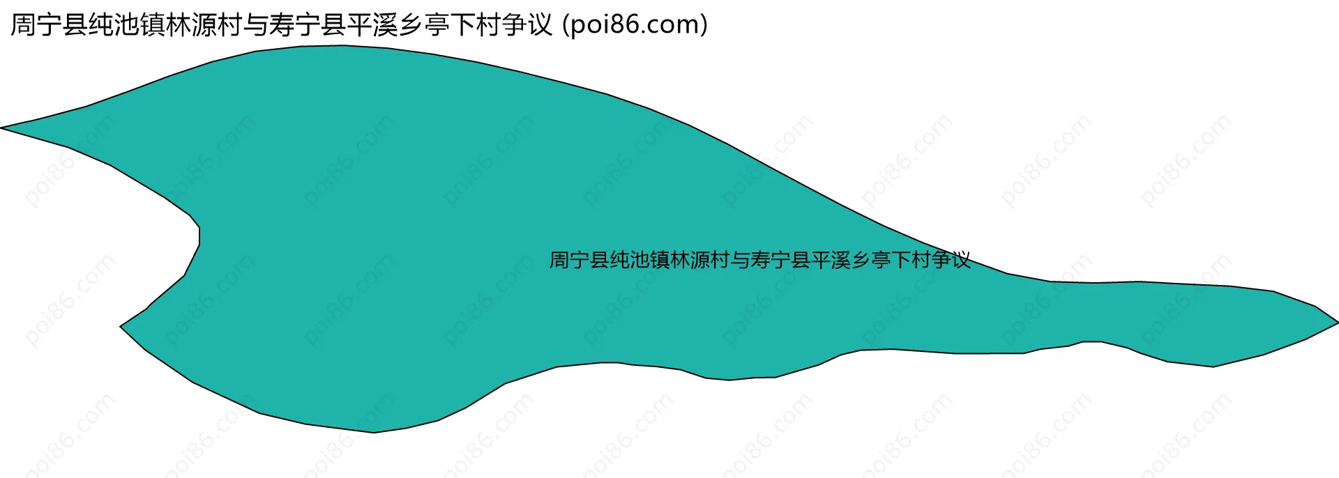 周宁县纯池镇林源村与寿宁县平溪乡亭下村争议边界地图