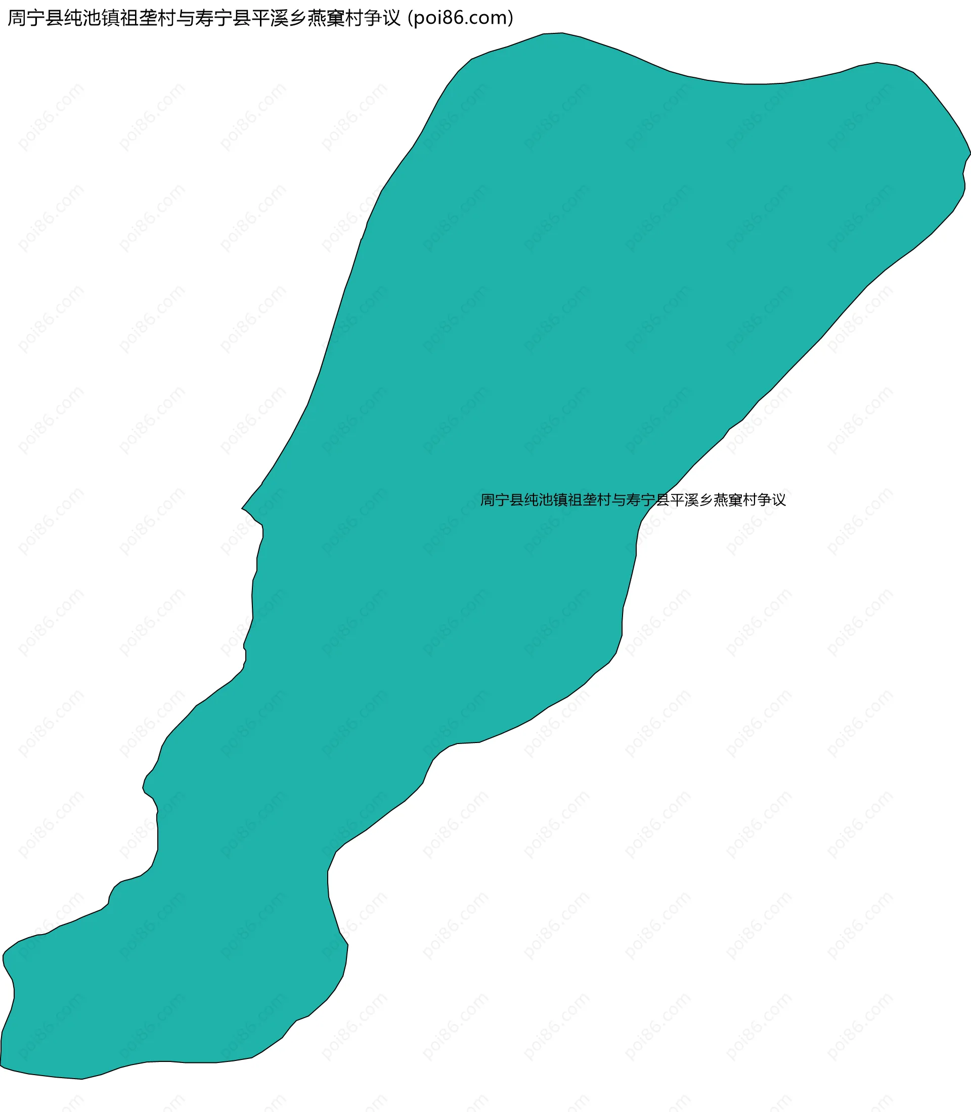 周宁县纯池镇祖垄村与寿宁县平溪乡燕窠村争议边界地图
