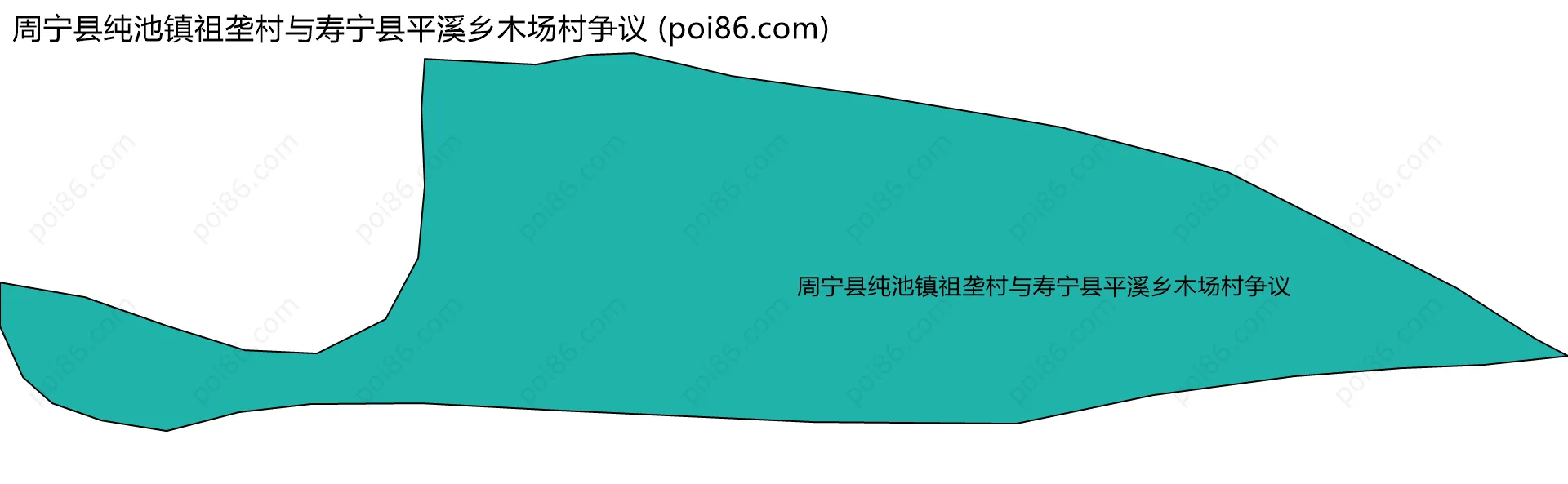 周宁县纯池镇祖垄村与寿宁县平溪乡木场村争议边界地图